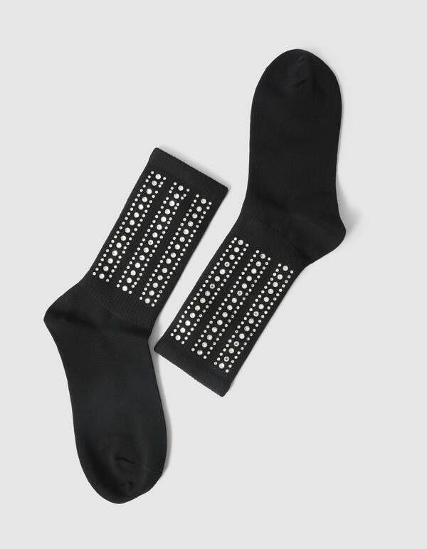 Strass Sok Zwart SHOEBY ACCESSOIRES