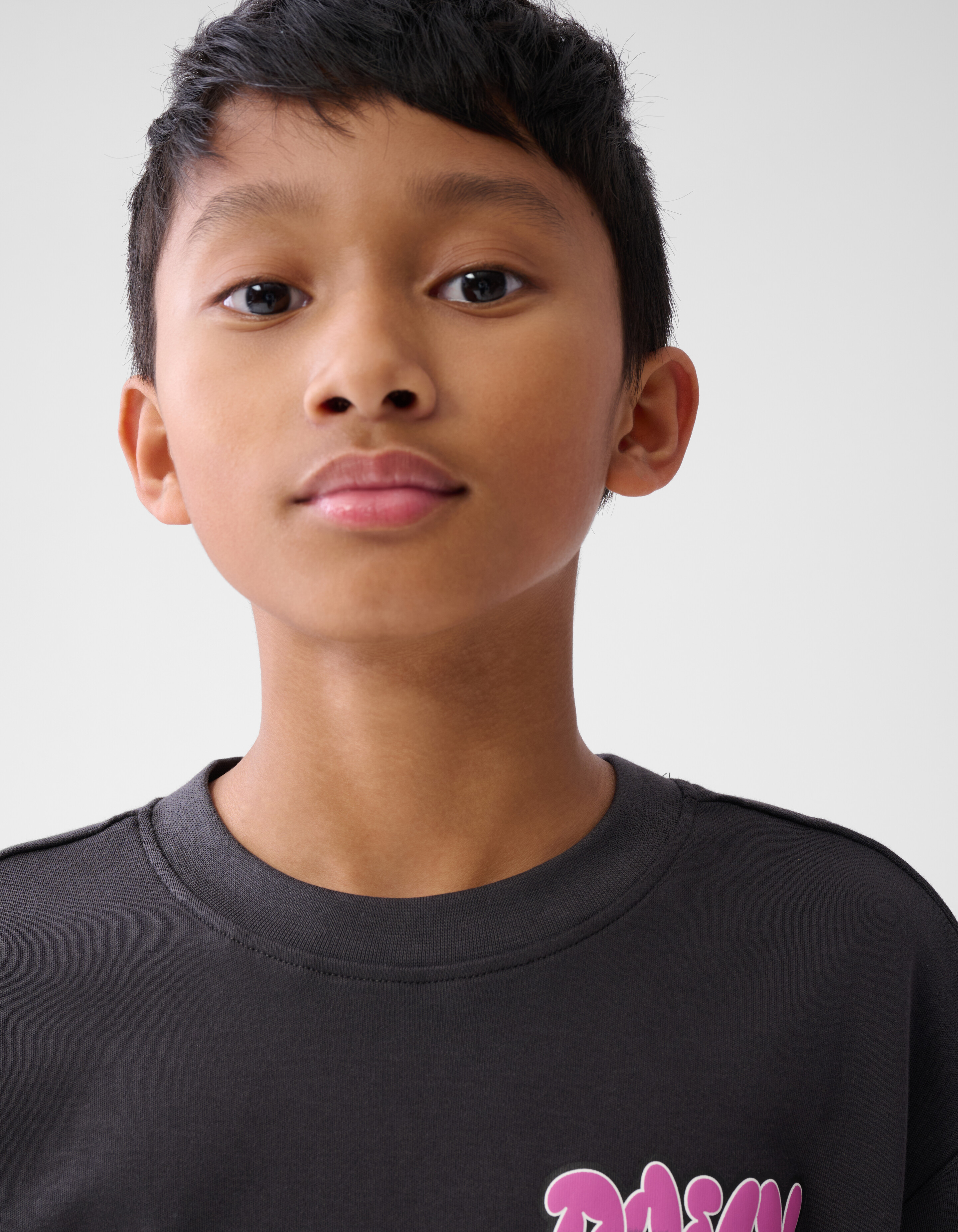 Tekst T-shirt Donkergrijs SHOEBY BOYS