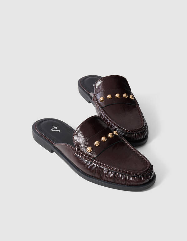 Studded Loafer Donkerrood SHOEBY SHOES