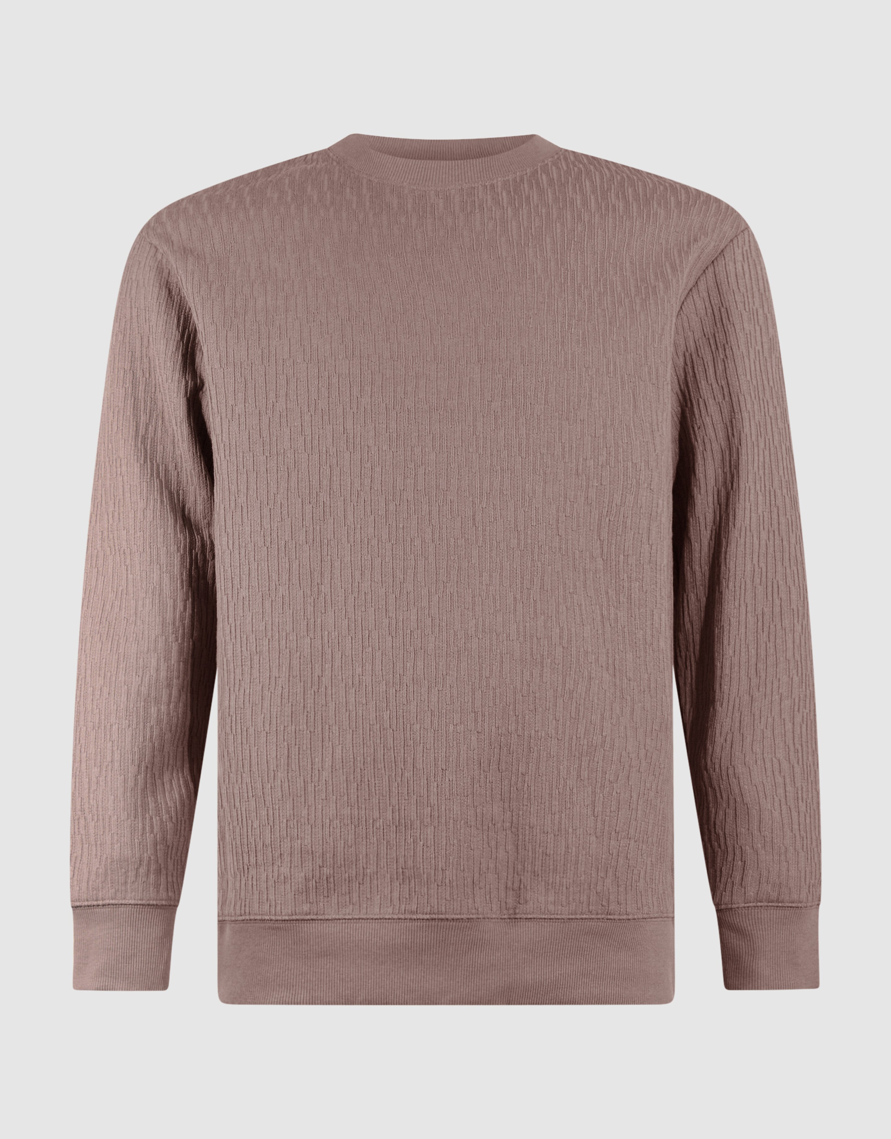 Structuur Sweater Lichtbruin SHOEBY MEN