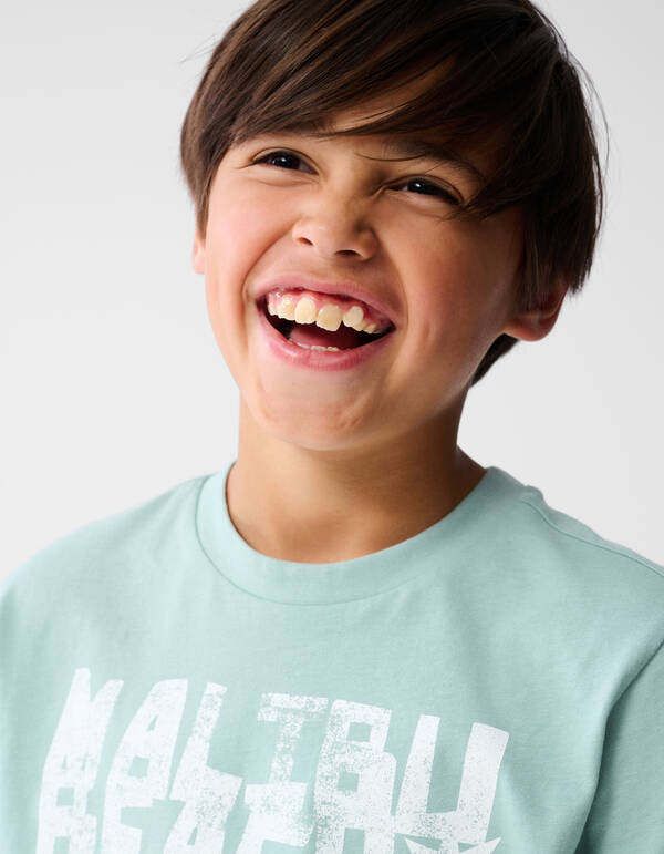 Malibu T-shirt Blauw SHOEBY BOYS