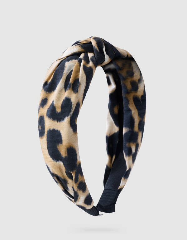 Printed Leopard Haarband Bruin SHOEBY ACCESSOIRES