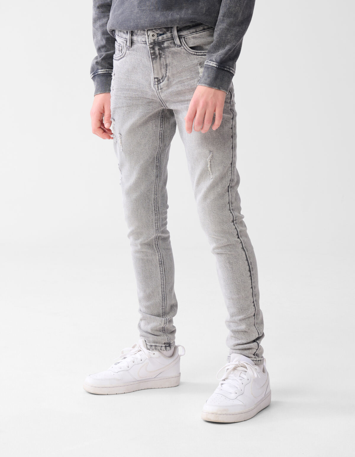 Tapered Fit Jeans Grijs SHOEBY BOYS