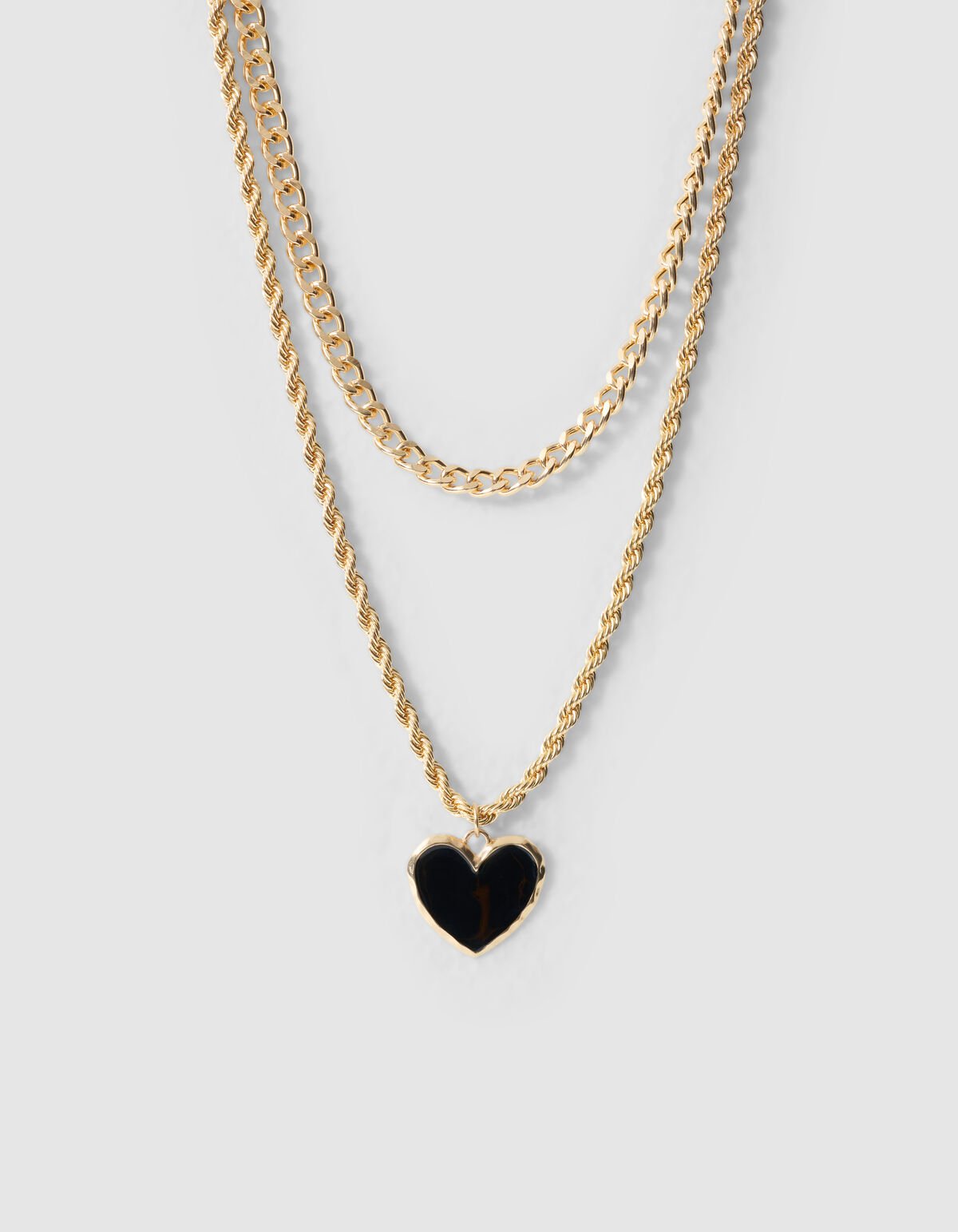 Vintage Layered Heart Ketting Goud SHOEBY ACCESSOIRES