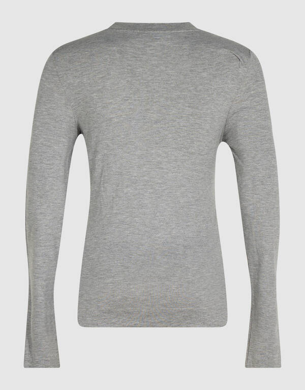 Gedrappeerde Longsleeve Top Grijs By Anna SHOEBY WOMEN