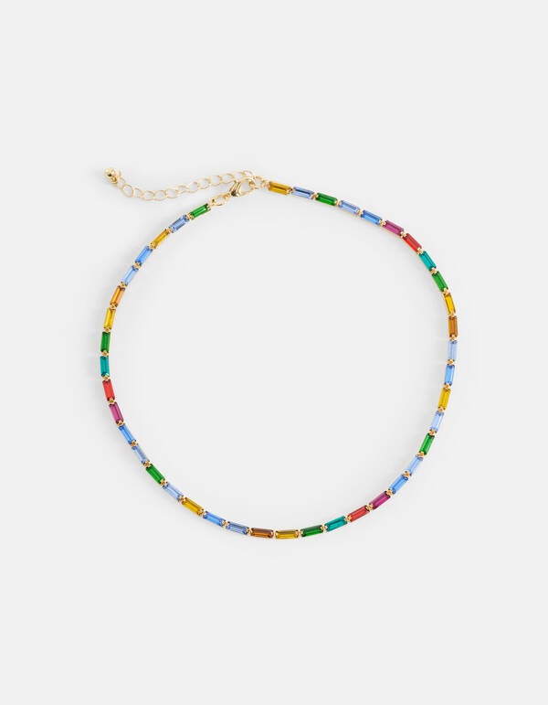 Multi Strass Ketting Goud SHOEBY ACCESSOIRES