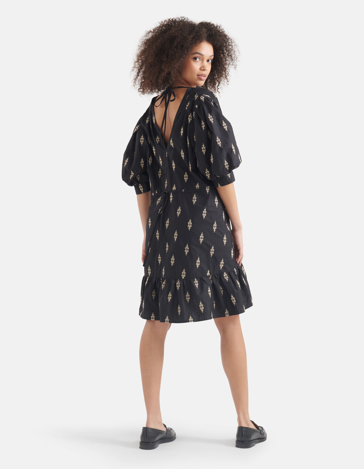 Poplin Embroidery Jurk Zwart SHOEBY WOMEN