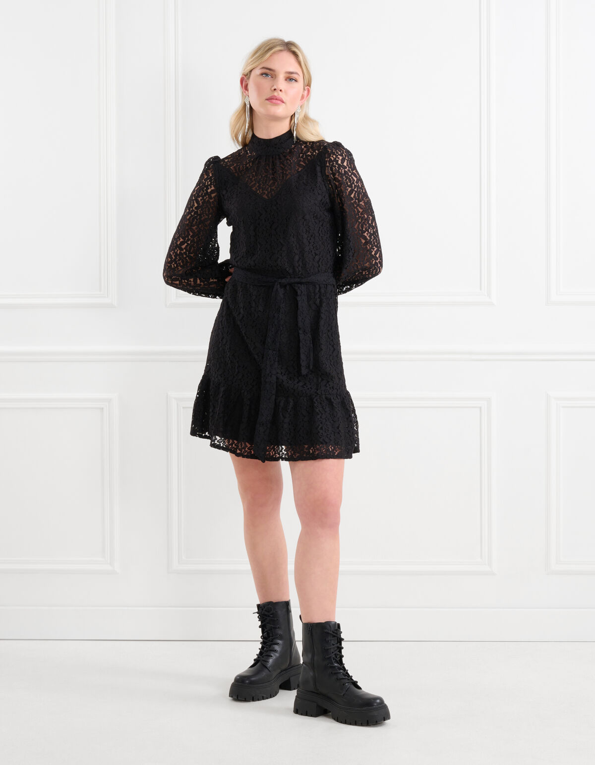Kanten Jurk Zwart SHOEBY WOMEN