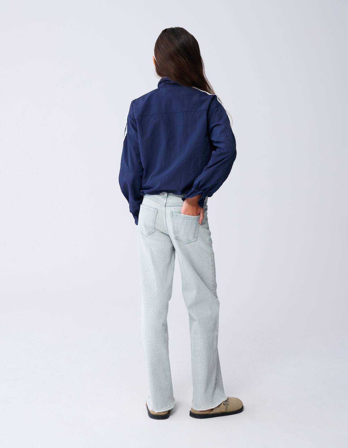 Kanten Bomber Jack Donkerblauw SHOEBY GIRLS