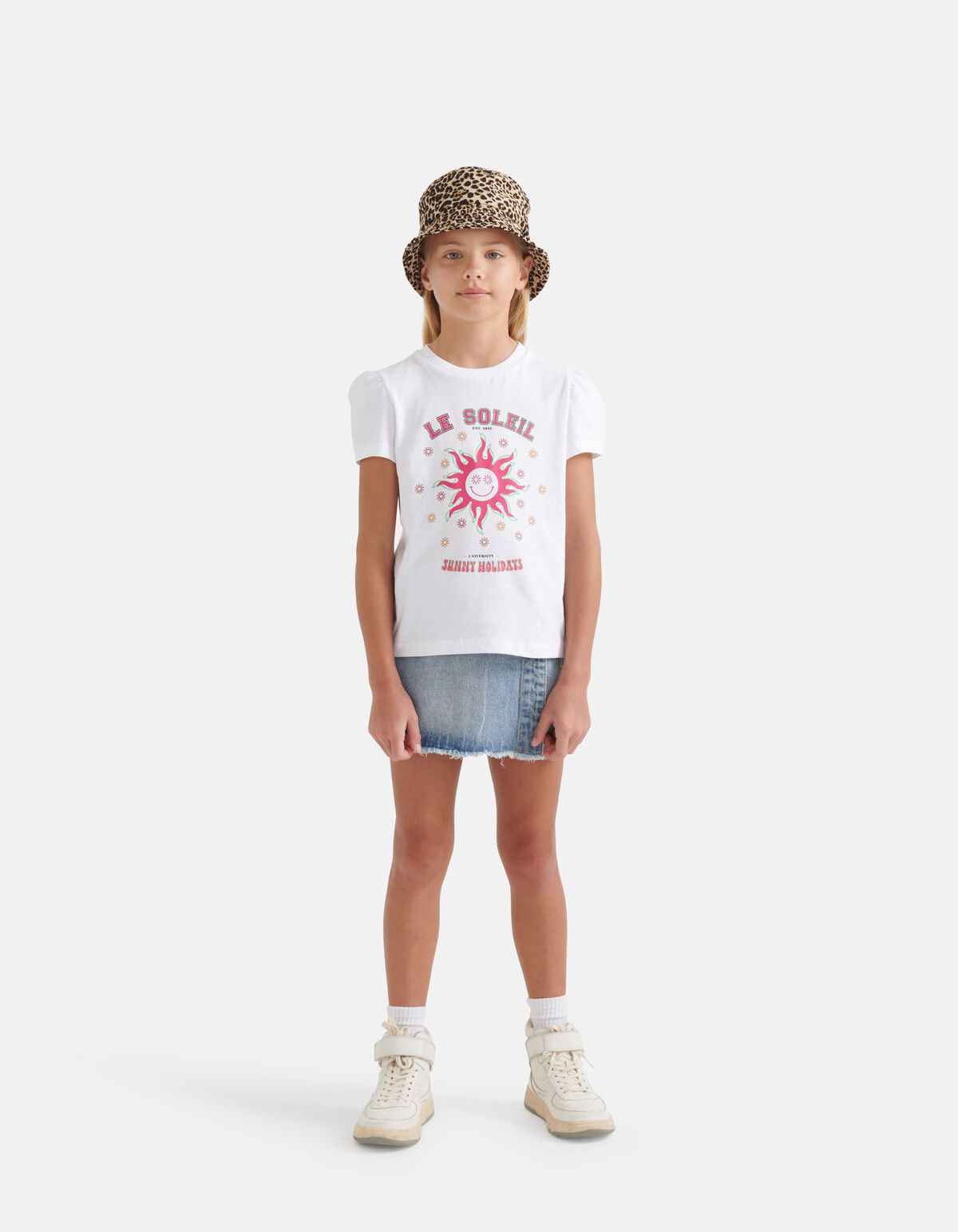 Printed T-shirt Wit SHOEBY GIRLS