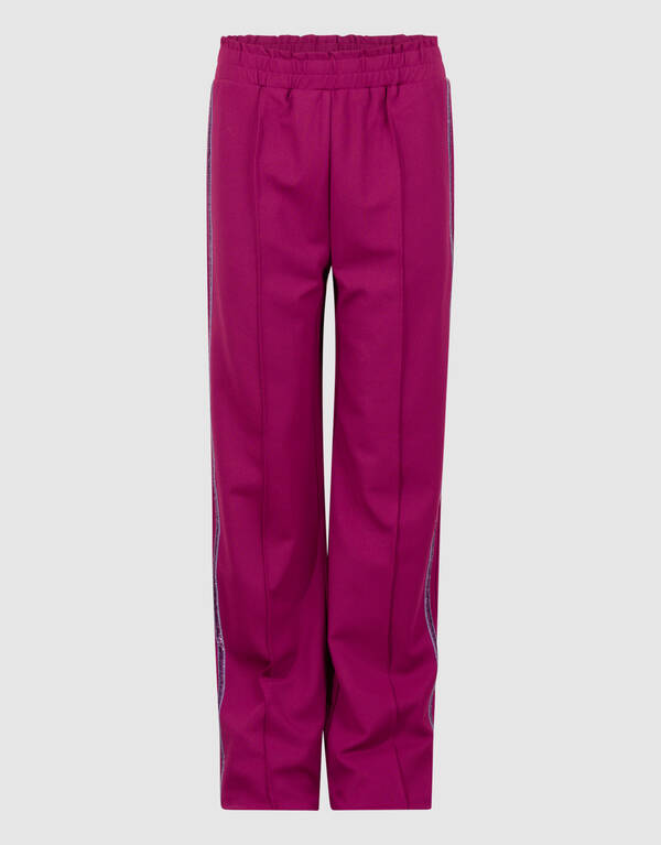 Glitter Stripe Wide Leg Broek Roze SHOEBY GIRLS