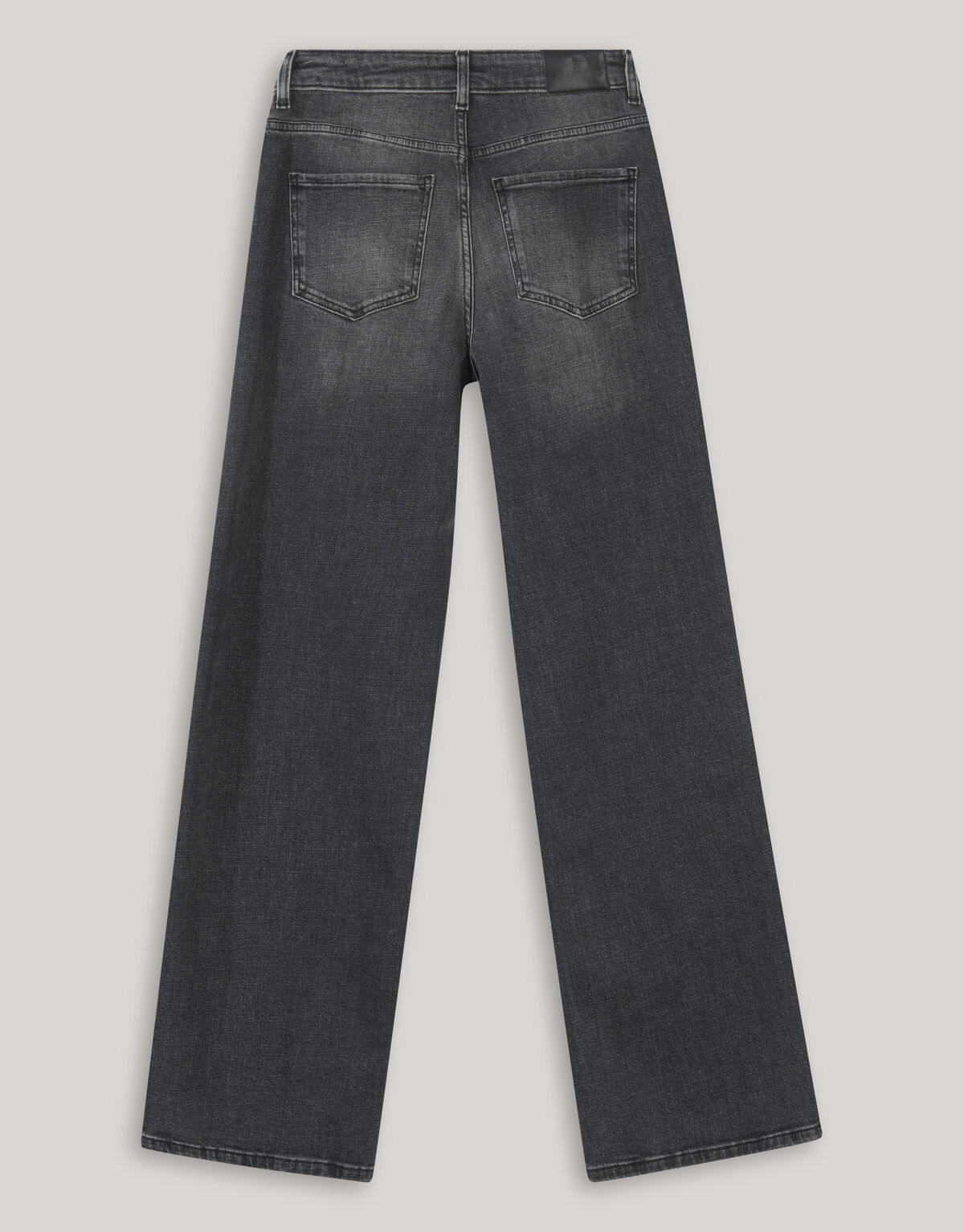 Wide Leg Fit Jeans Donkergrijs SHOEBY WOMEN