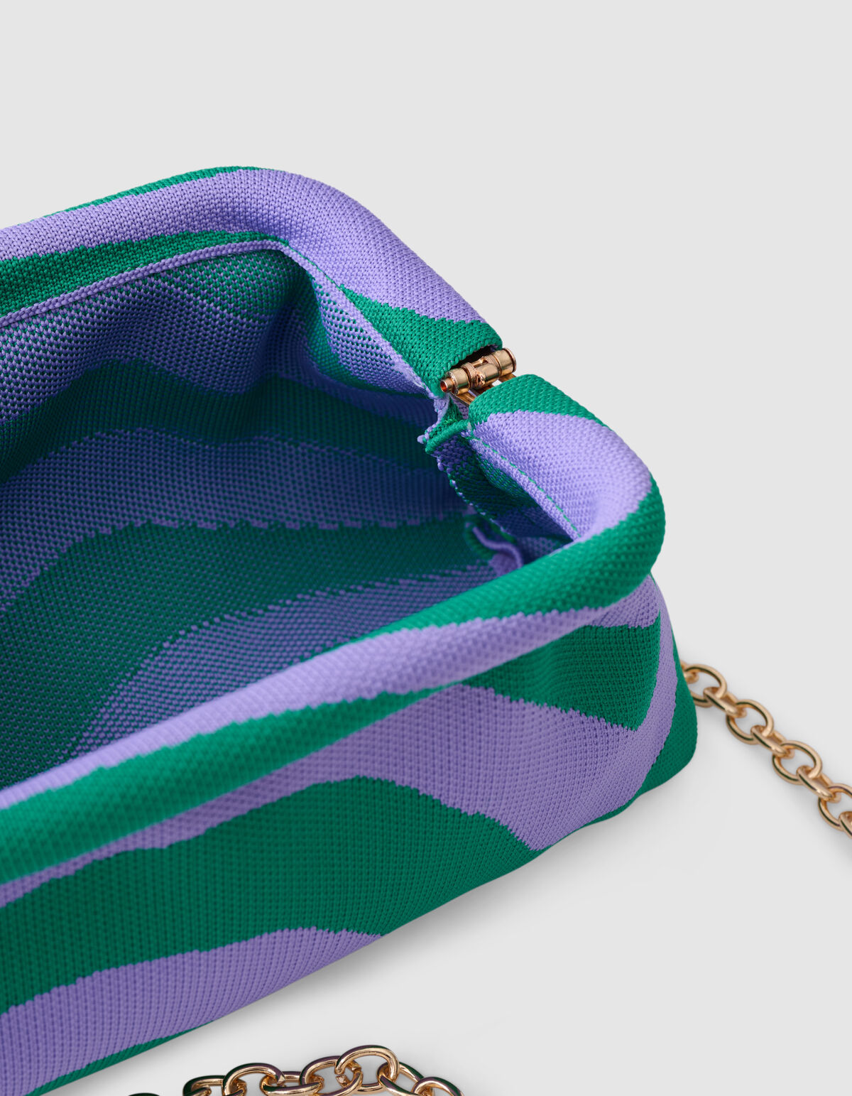 Knitted Clutch Tas Groen SHOEBY ACCESSOIRES