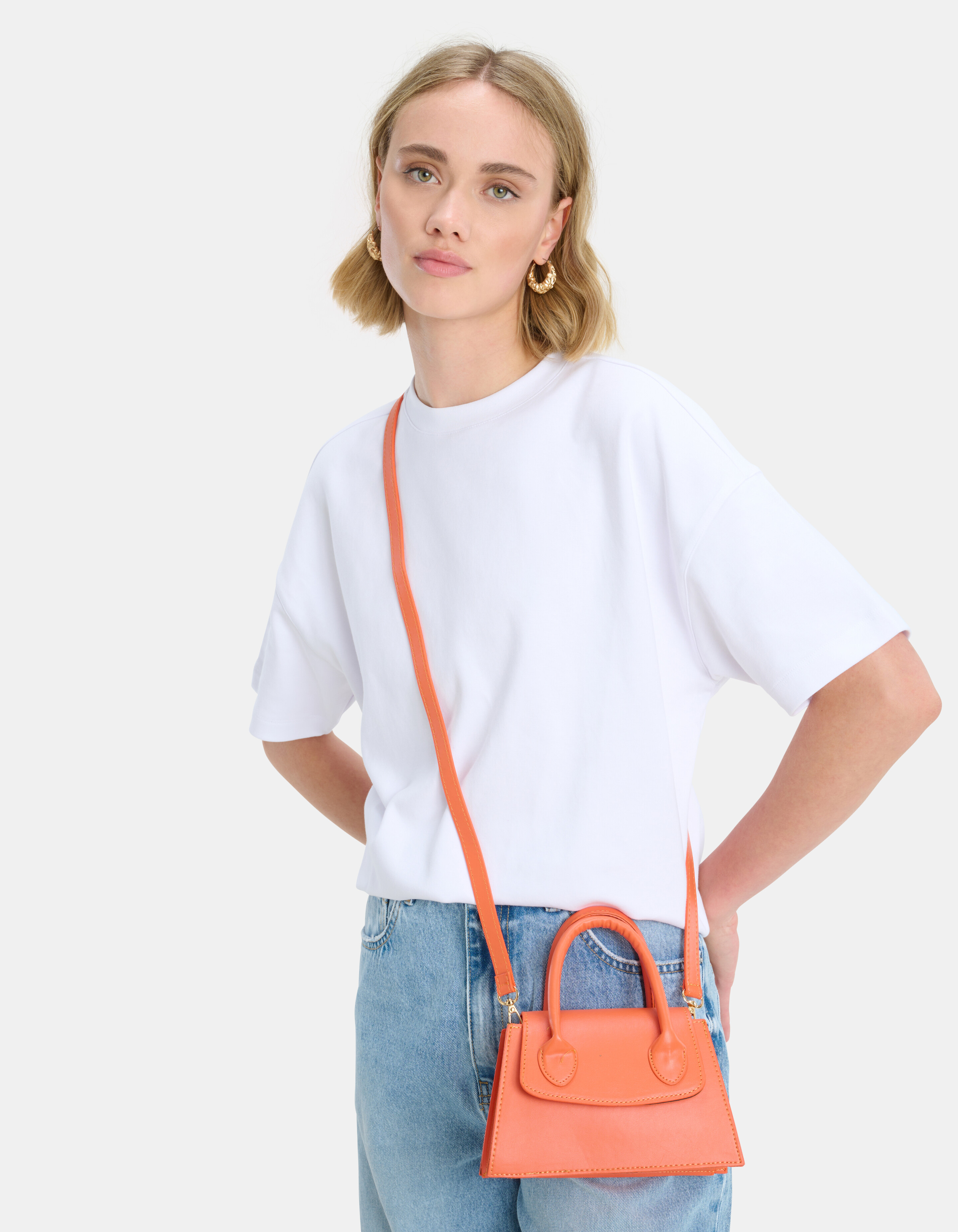 Small Handle Tas Oranje ACCESSOIRES SHOEBY