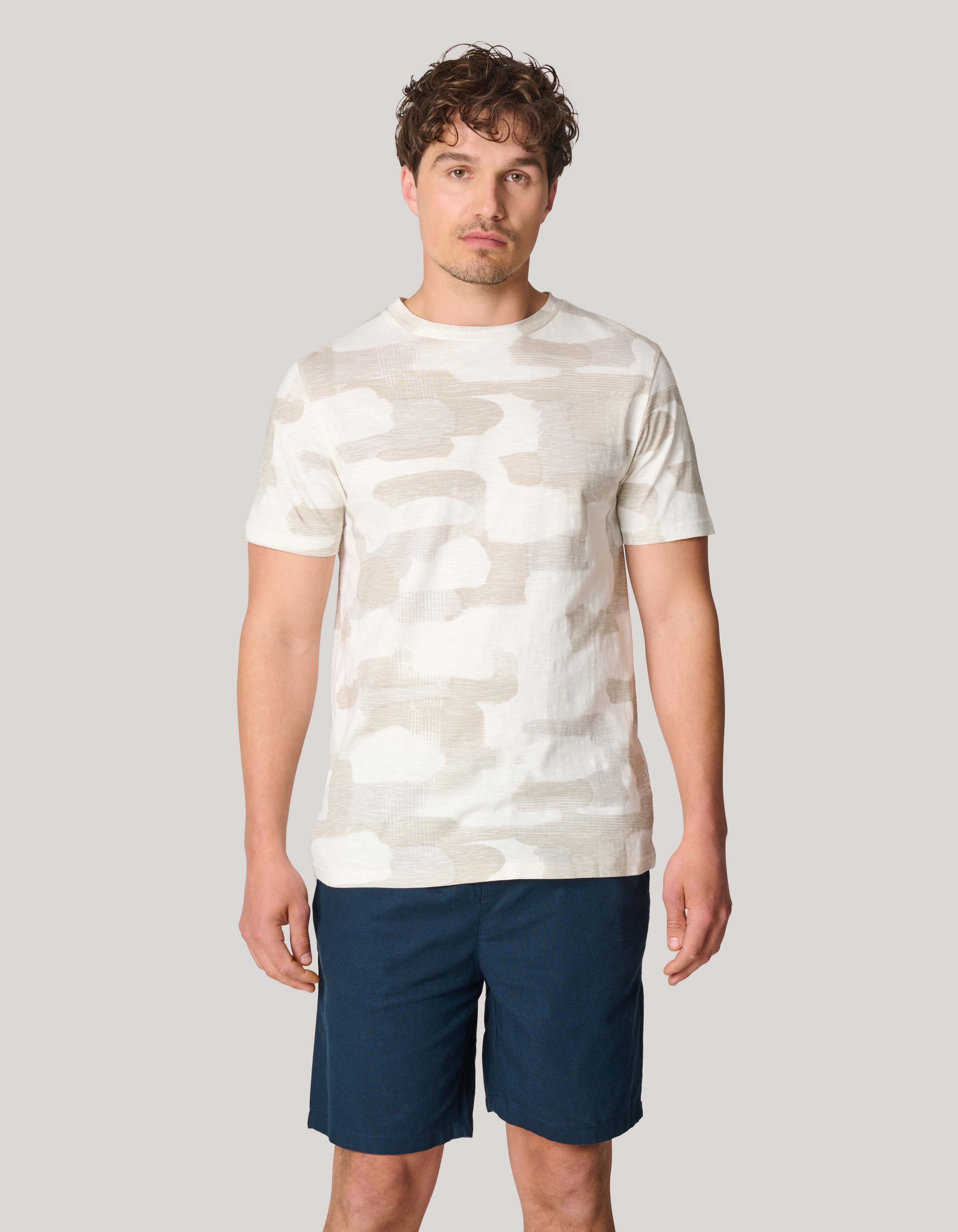 Printed Camo T-shirt Zand SHOEBY MEN