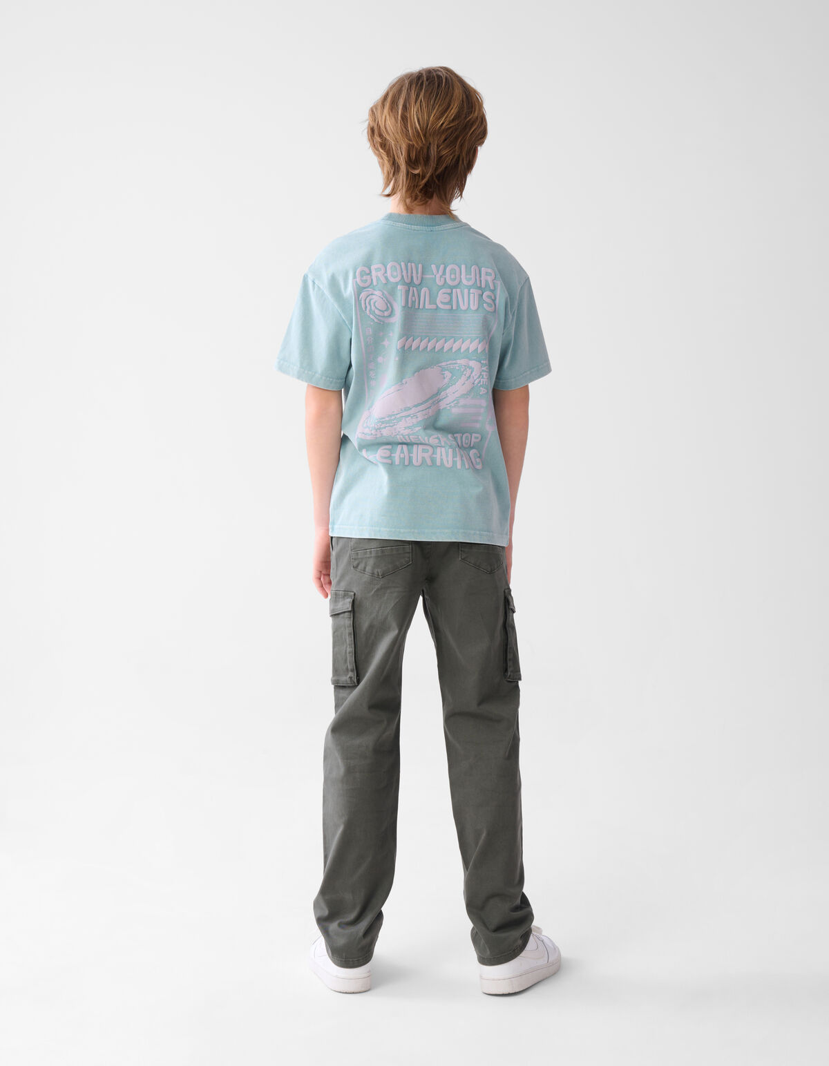 Tekstprint T-shirt Lichtblauw SHOEBY BOYS