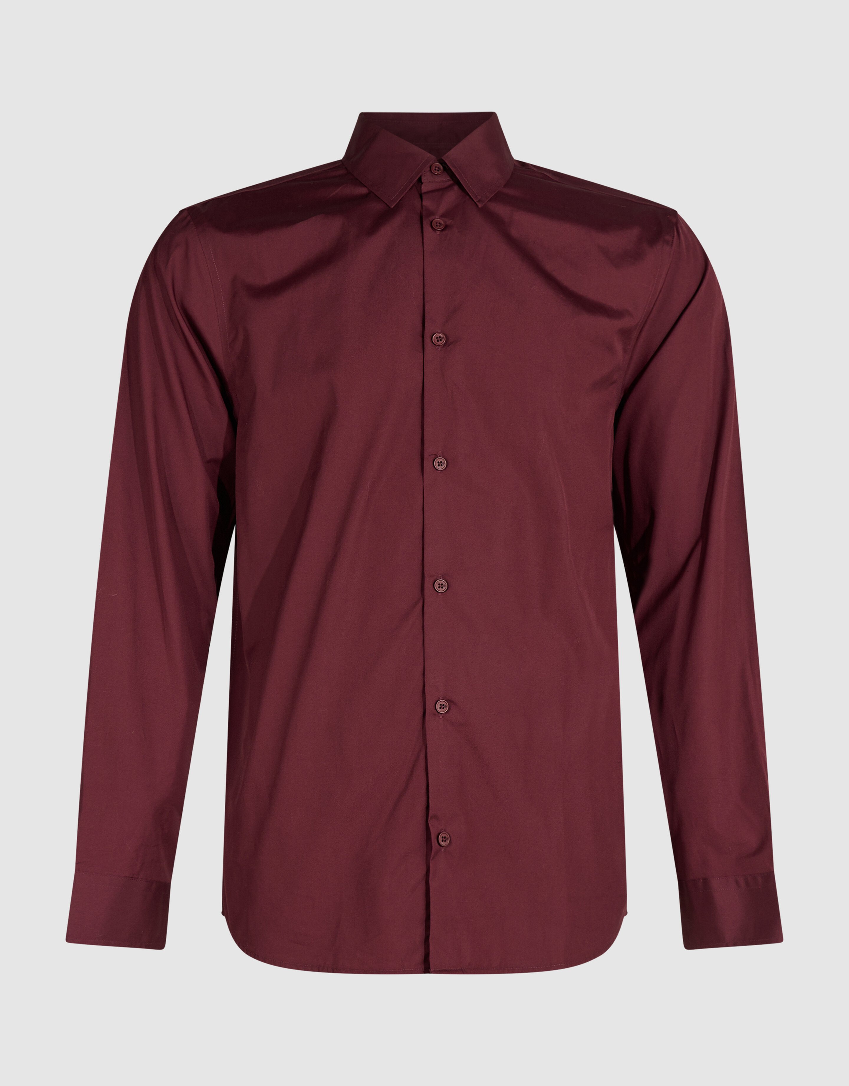 Basic Overhemd Donkerrood SHOEBY MEN