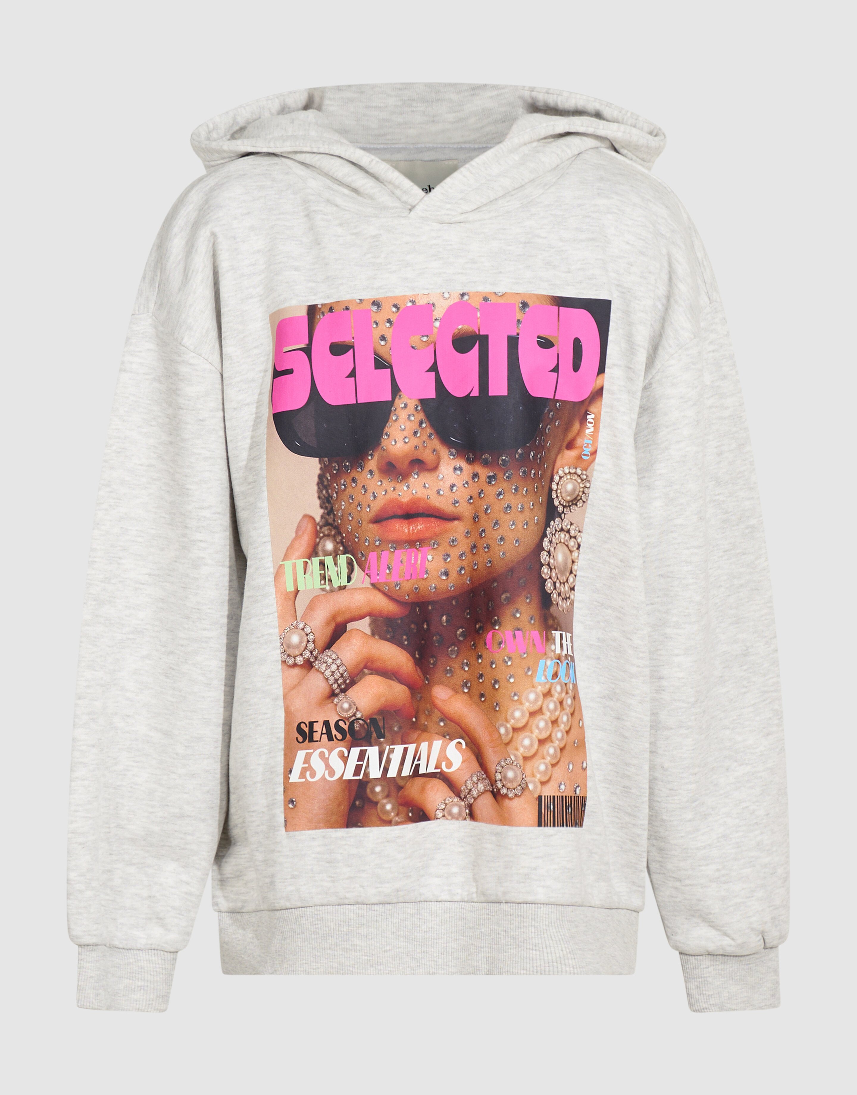 Magazine Hoodie Lichtgrijs SHOEBY GIRLS