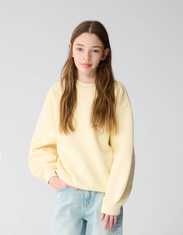 Big Sleeve Sweater Lichtgeel SHOEBY GIRLS
