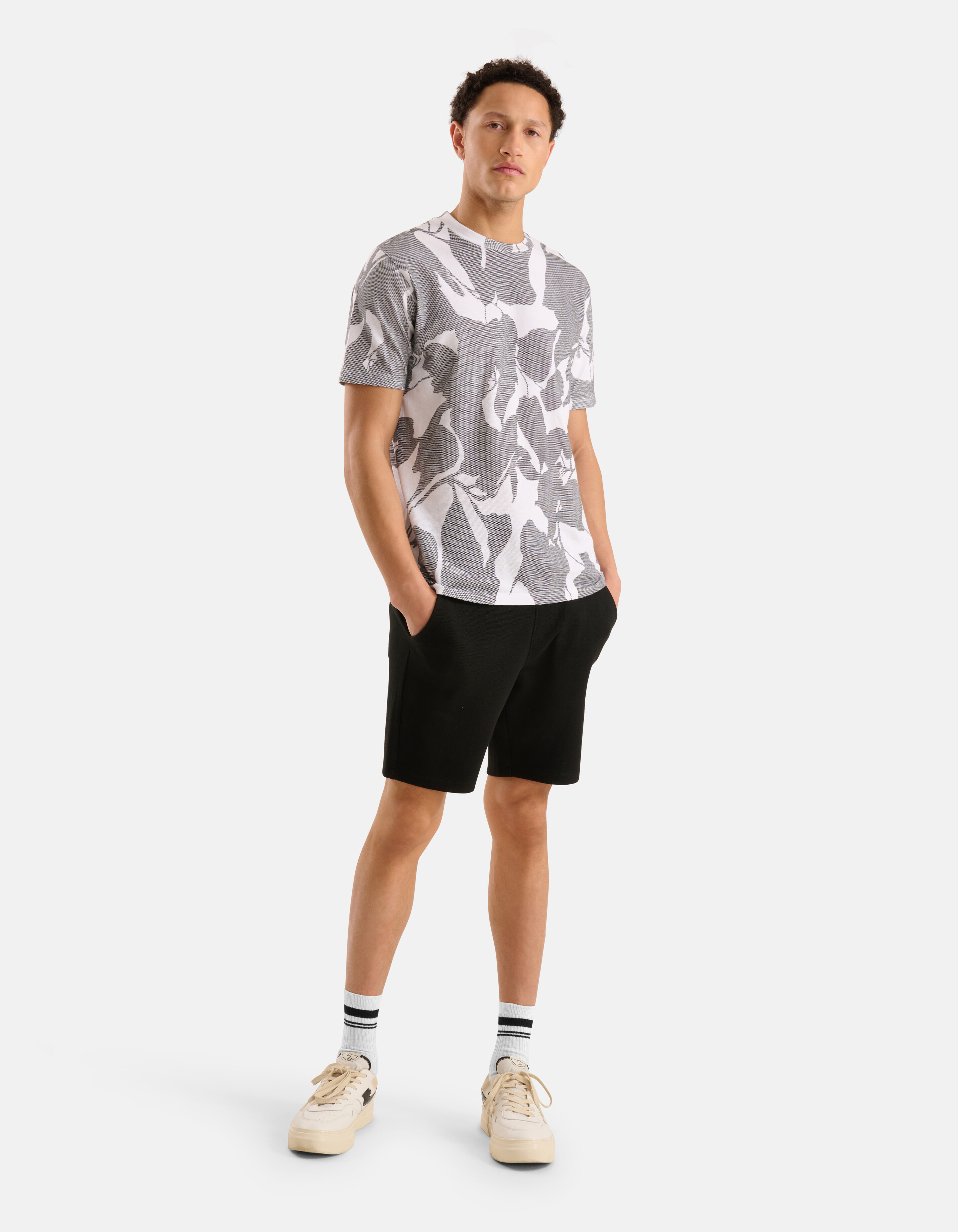 Waterprint T-shirt Grijs SHOEBY MEN