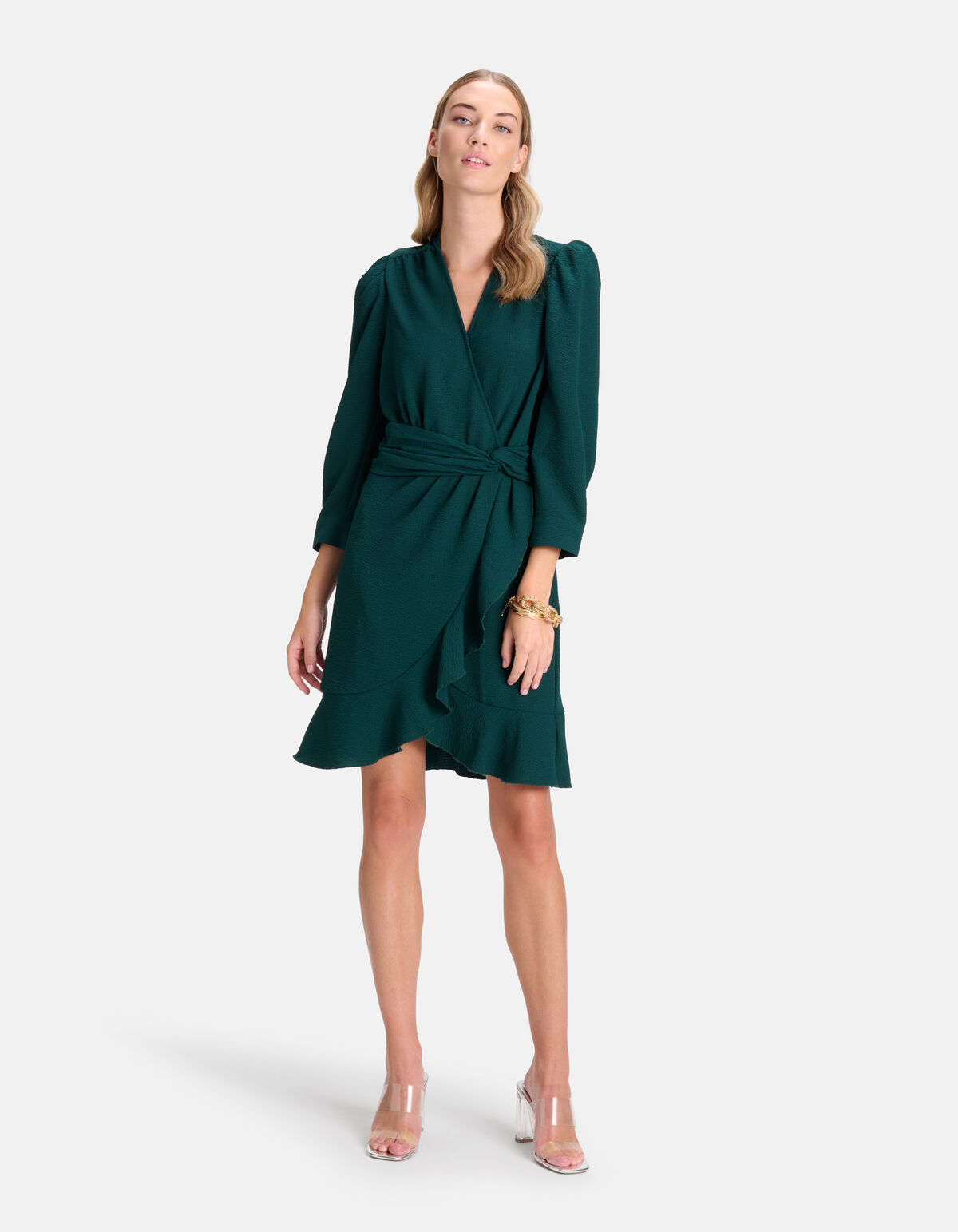 Gedrapeerde Jurk Groen By Fred SHOEBY WOMEN