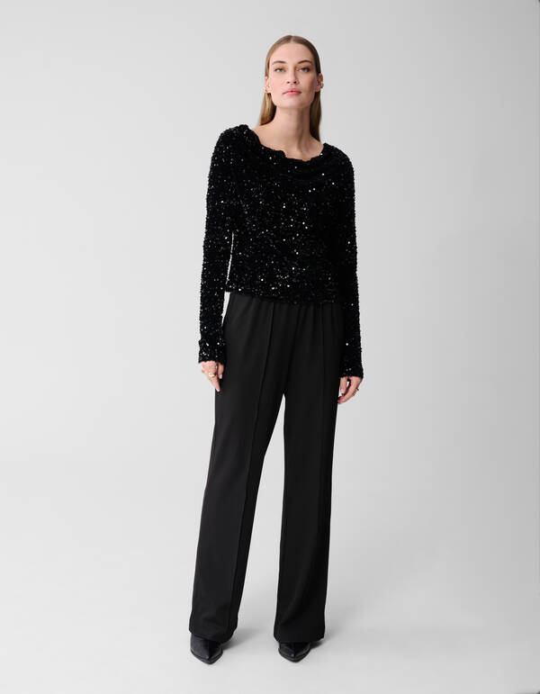 Sequin Waterval Top Zwart SHOEBY WOMEN