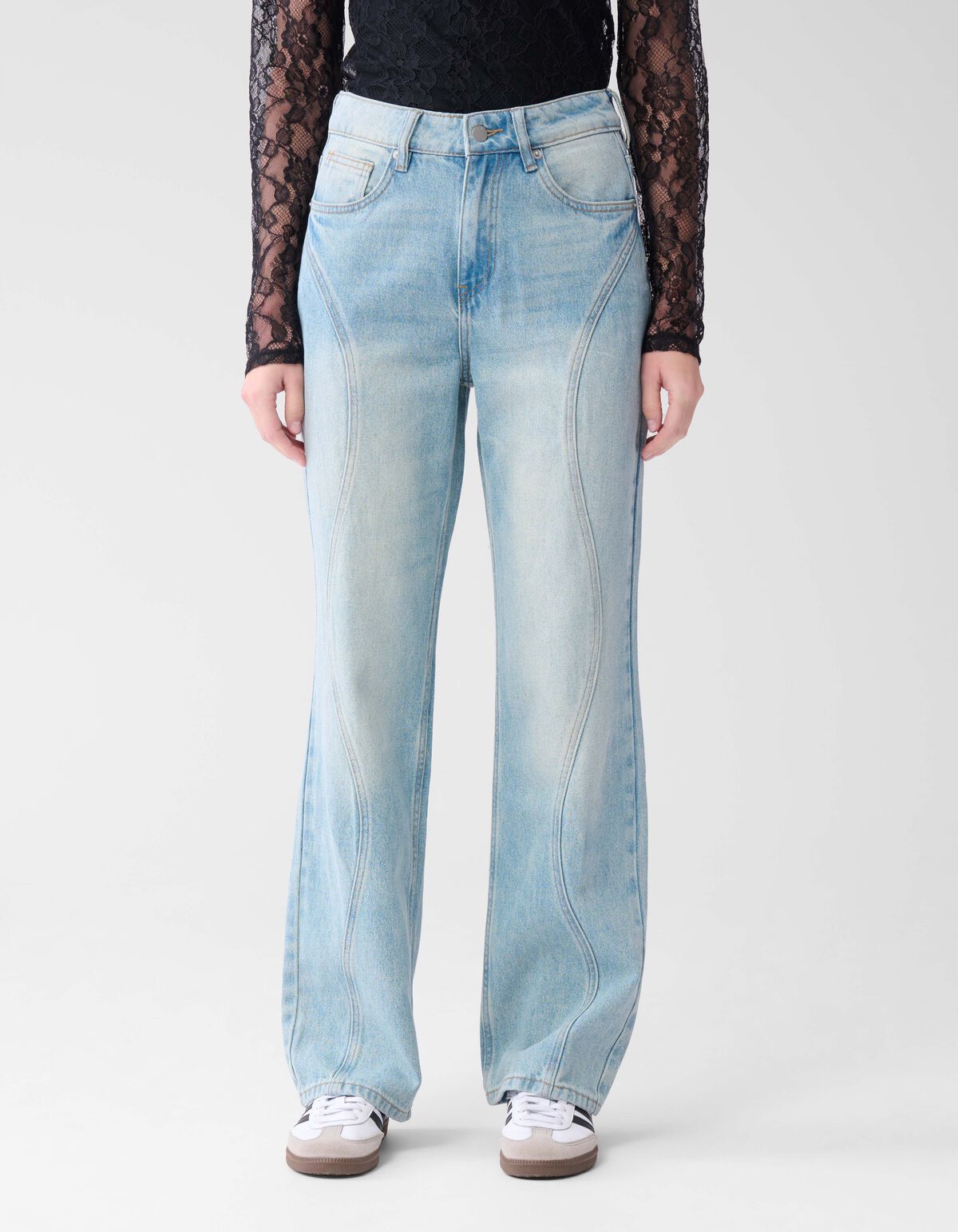 Wavy Straight Fit Jeans Bleached SHOEBY WOMEN