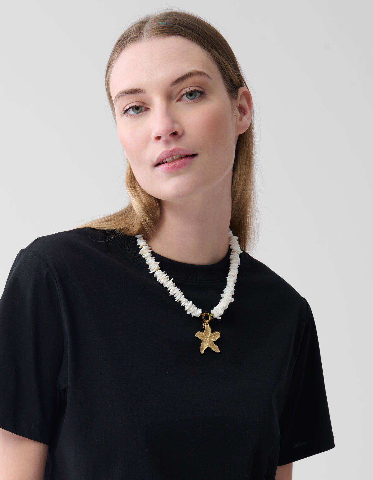 Shell Flower Ketting Gebroken Wit SHOEBY ACCESSOIRES