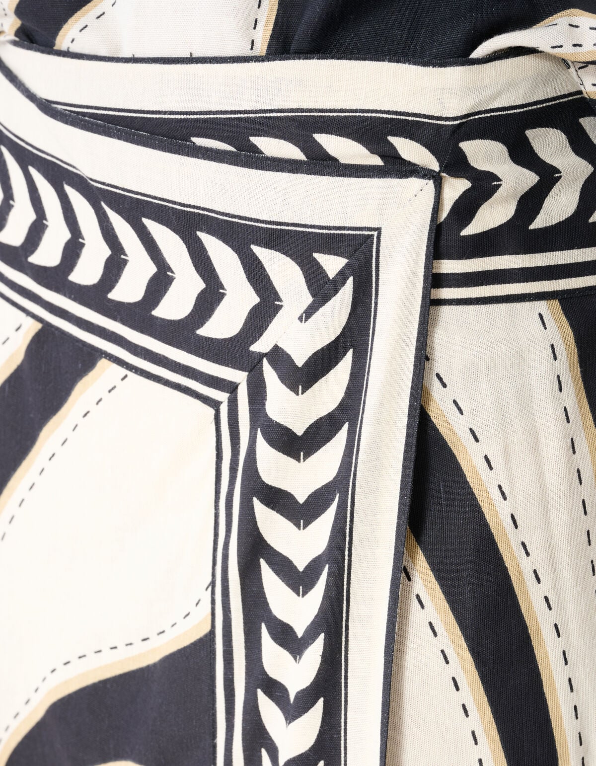 Printed Overslag Maxi Rok Zwart SHOEBY WOMEN