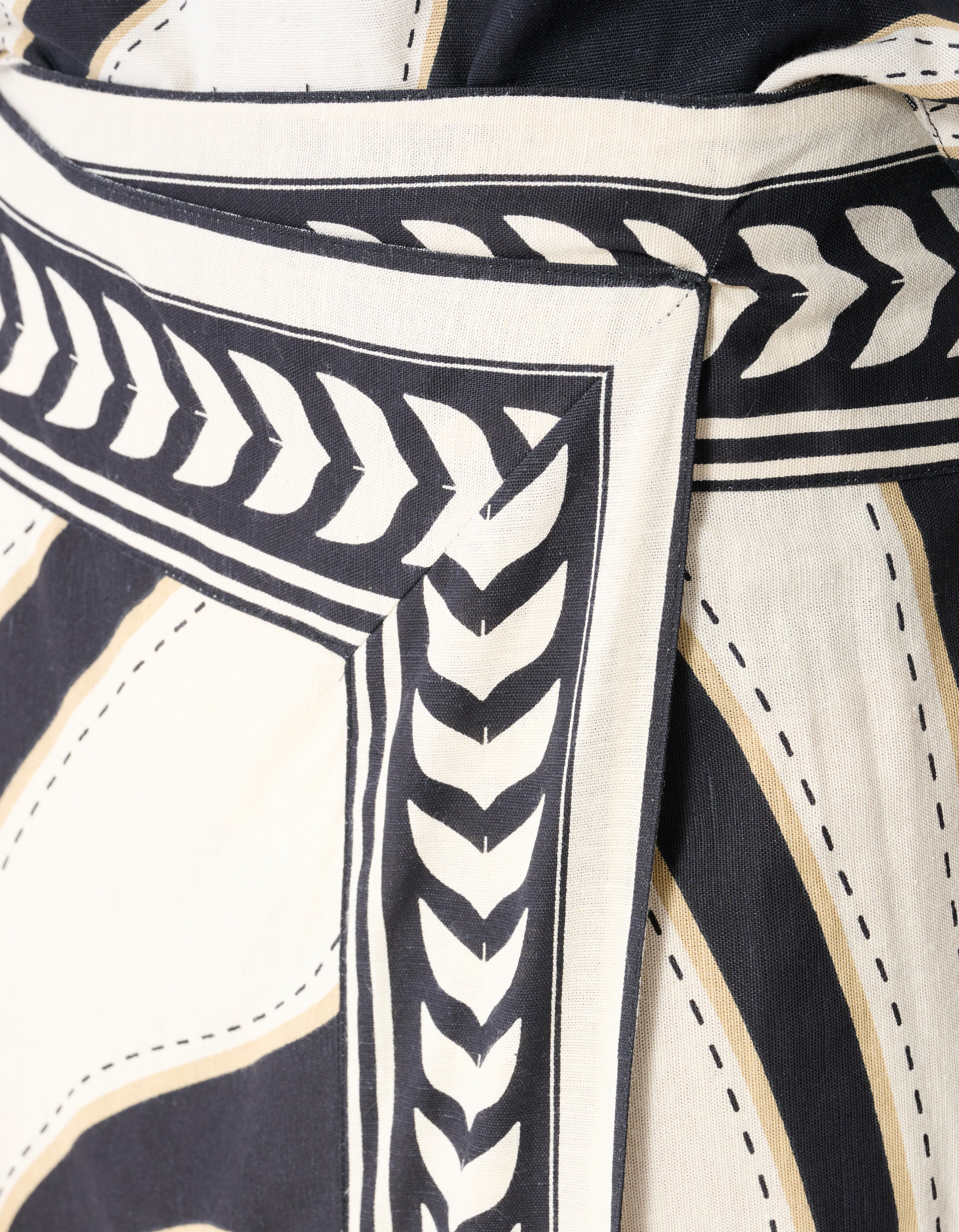 Printed Overslag Maxi Rok Zwart SHOEBY WOMEN