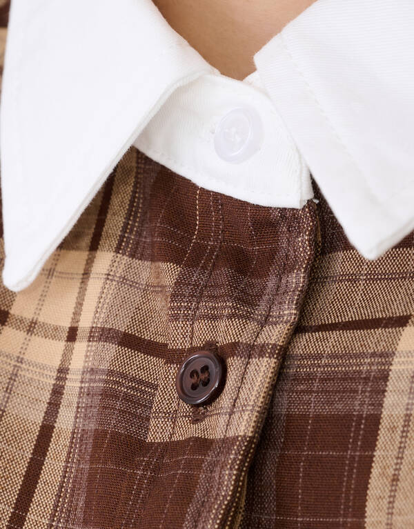 Oversized Ruiten Blouse Bruin SHOEBY WOMEN