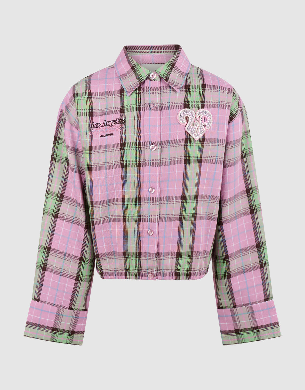 Cropped Ruiten Blouse Lichtroze SHOEBY GIRLS