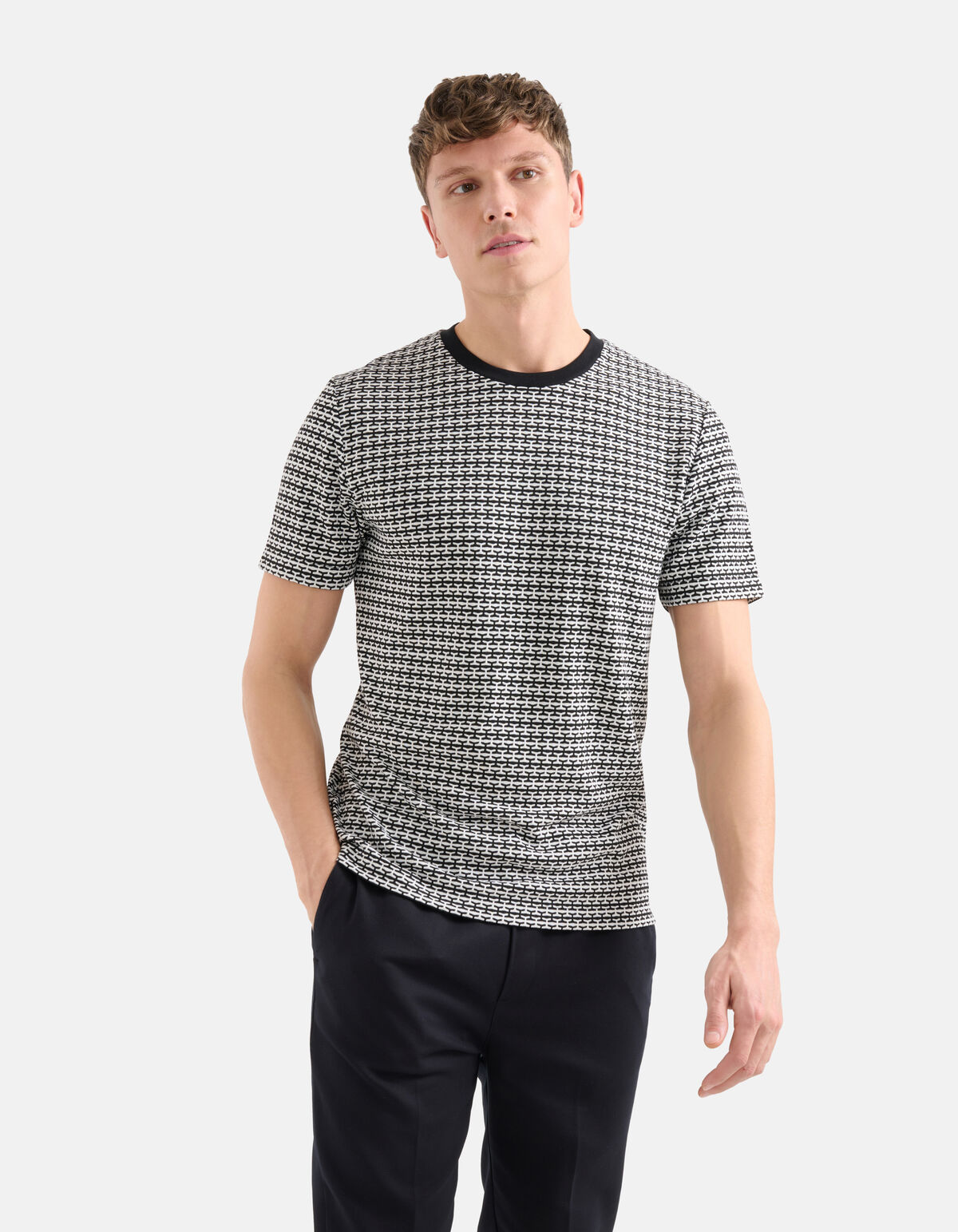 Print T-shirt Zwart/Wit SHOEBY MEN