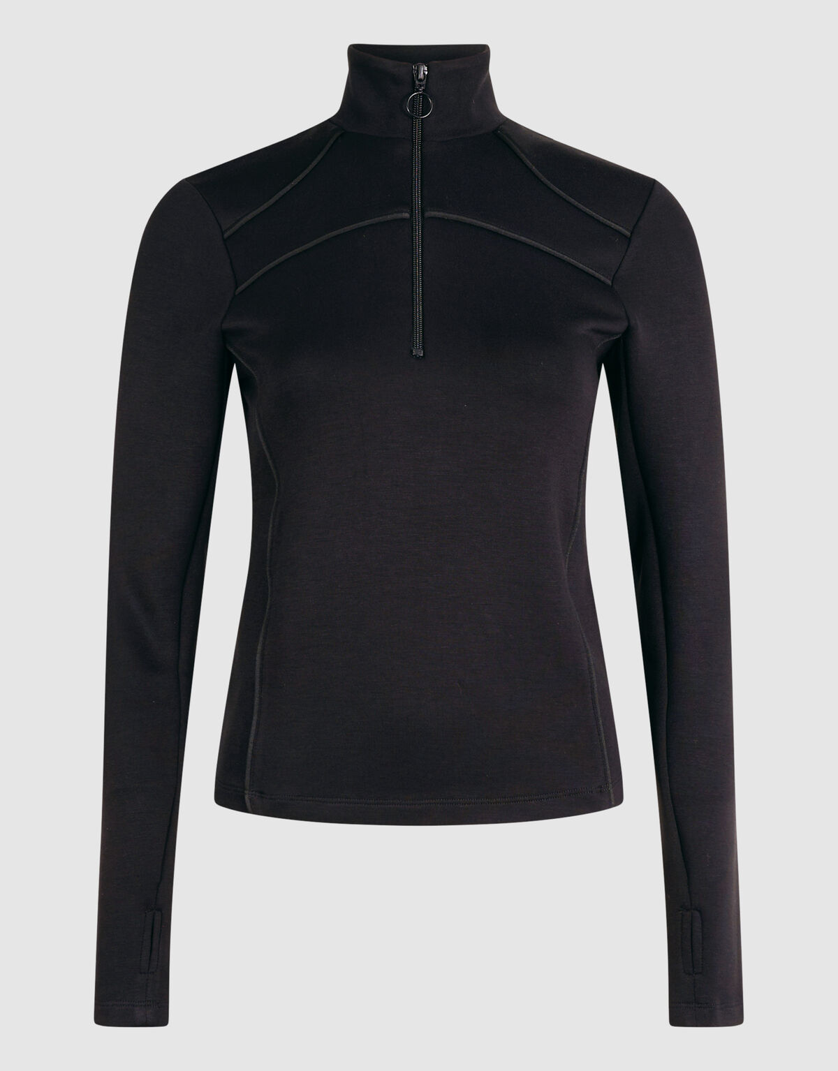 Aangesloten Zipper Longsleeve Top Zwart SHOEBY WOMEN