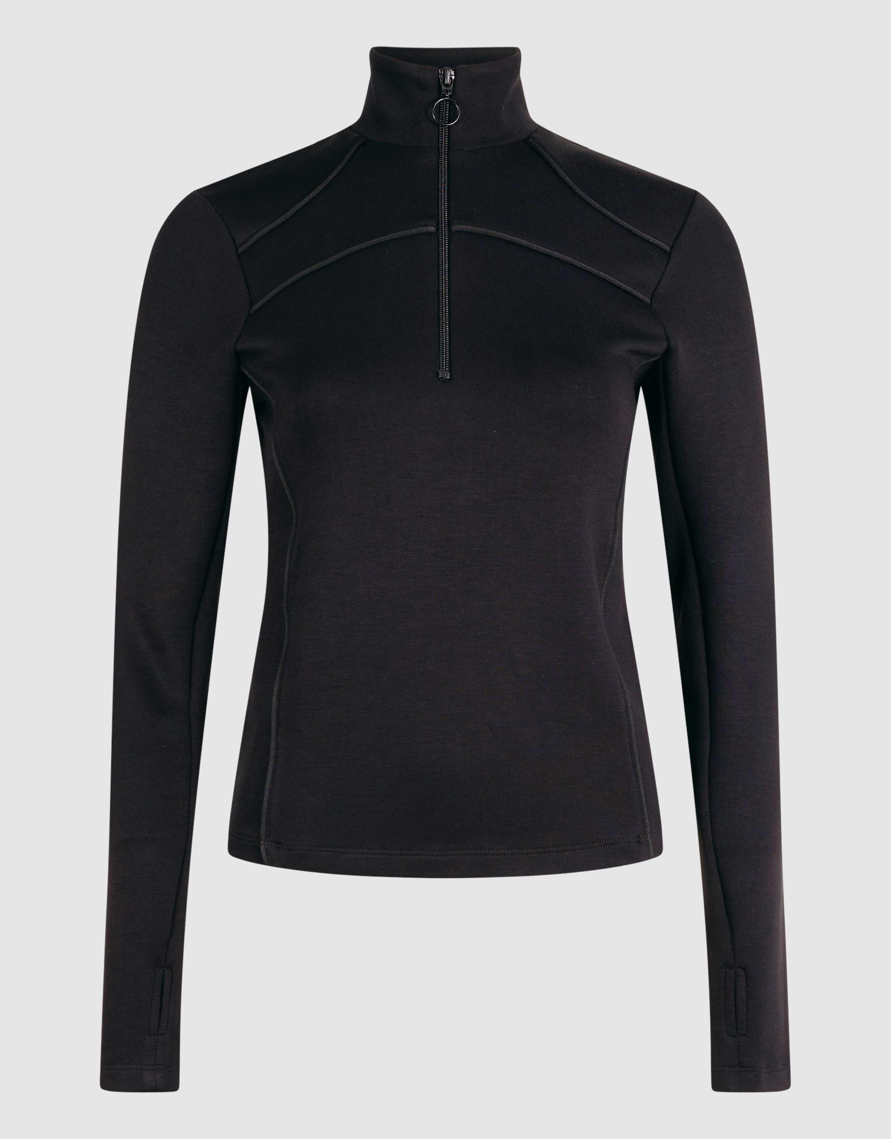 Aangesloten Zipper Longsleeve Top Zwart SHOEBY WOMEN