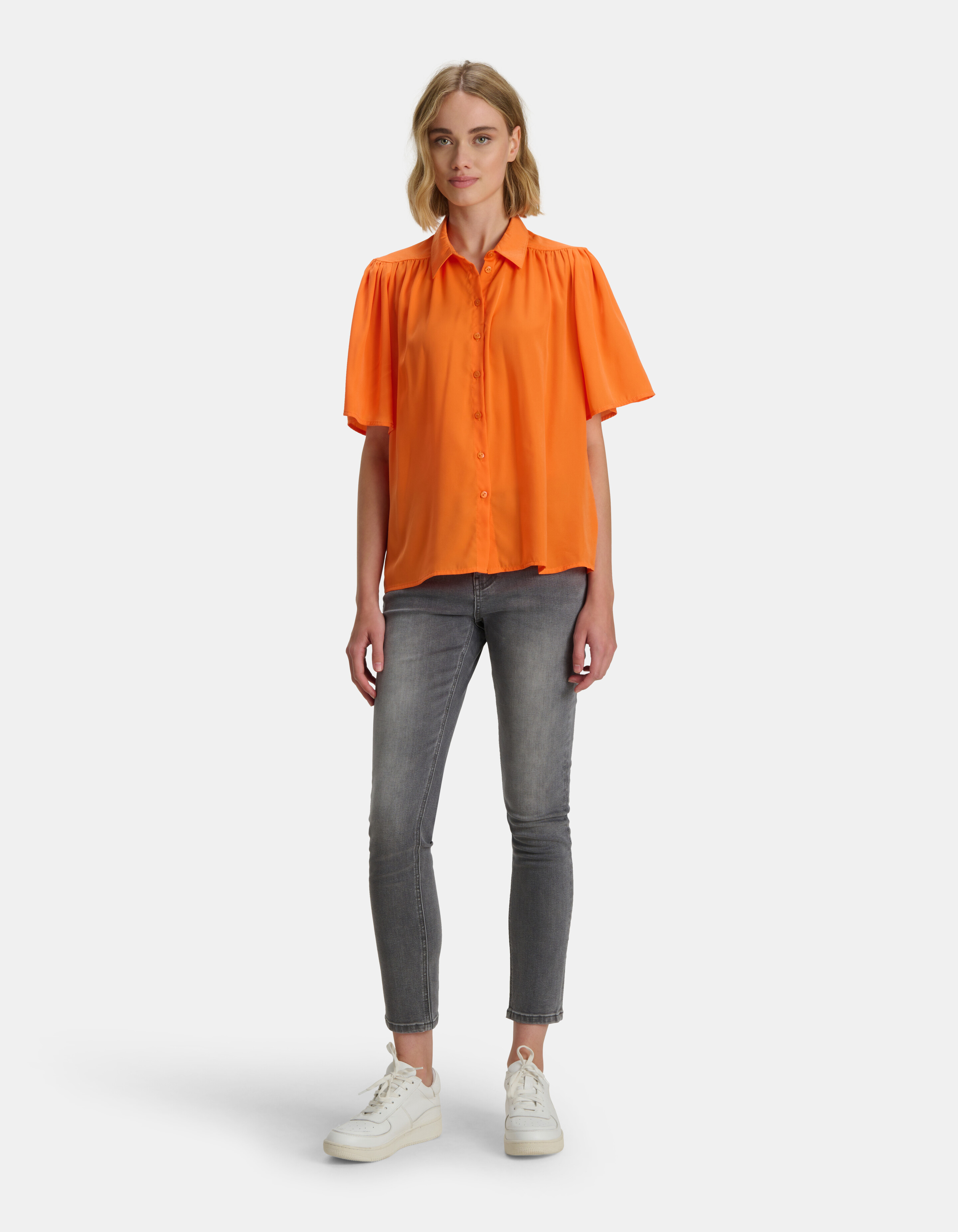 Oversized Satijnen Blouse Oranje SHOEBY WOMEN