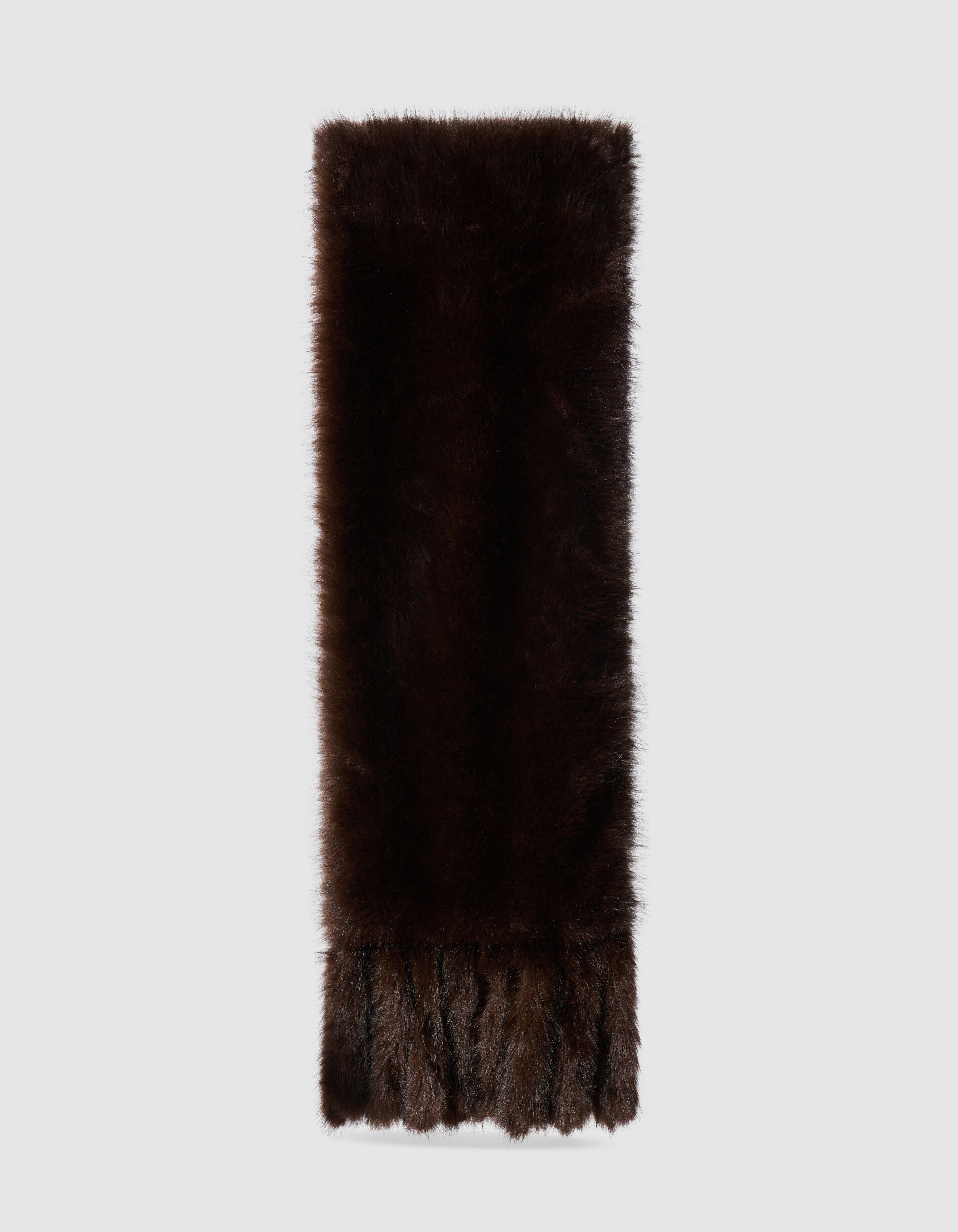 Faux Fur Sjaal Donkerbruin By Lonneke SHOEBY ACCESSOIRES