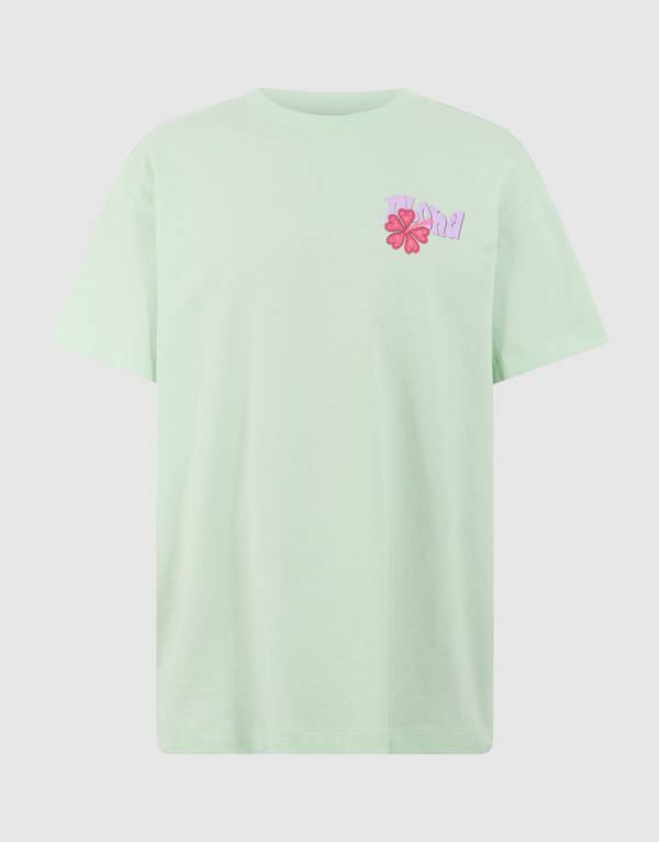 Aloha Artwork T-shirt Lichtgroen SHOEBY GIRLS
