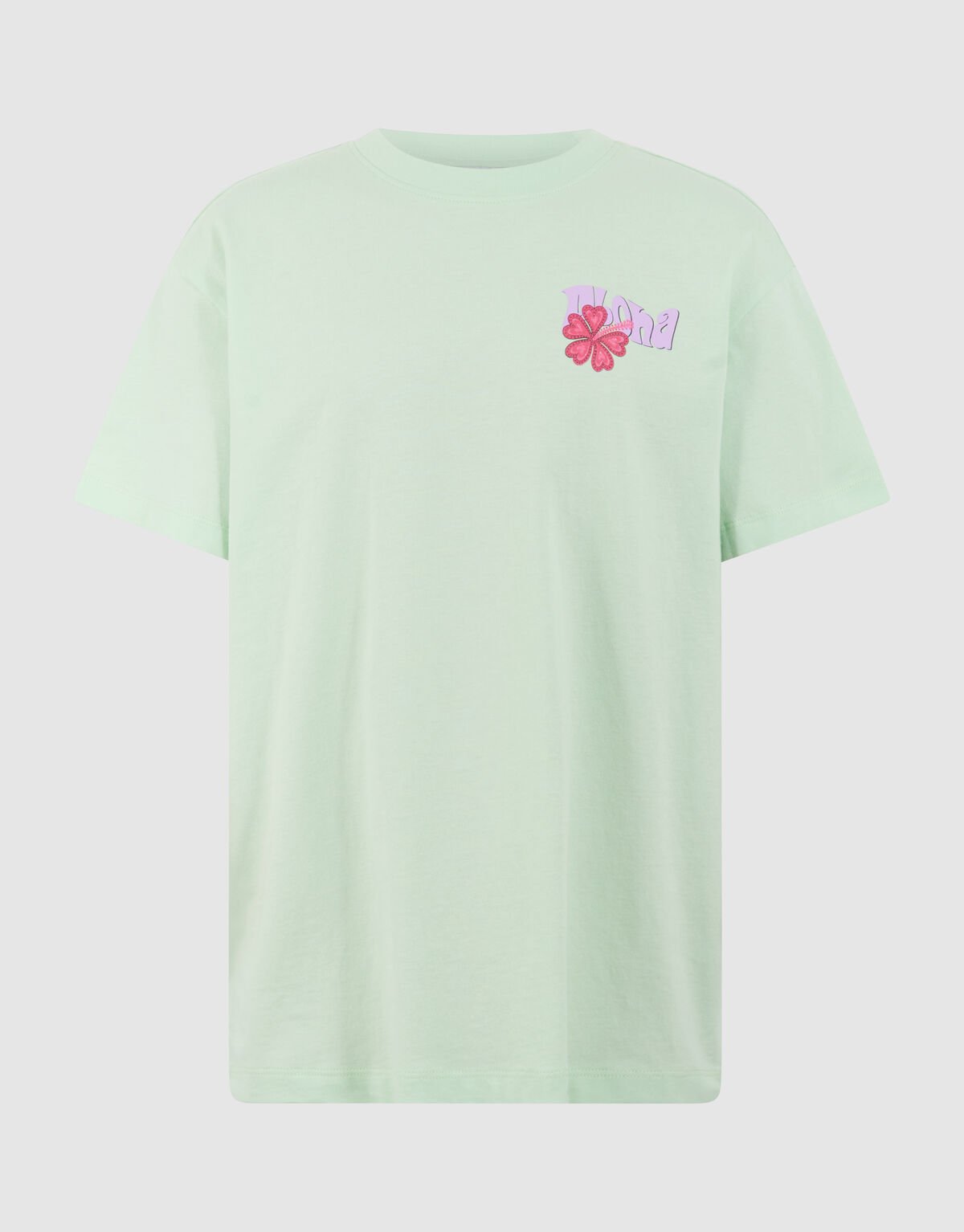 Aloha Artwork T-shirt Lichtgroen SHOEBY GIRLS