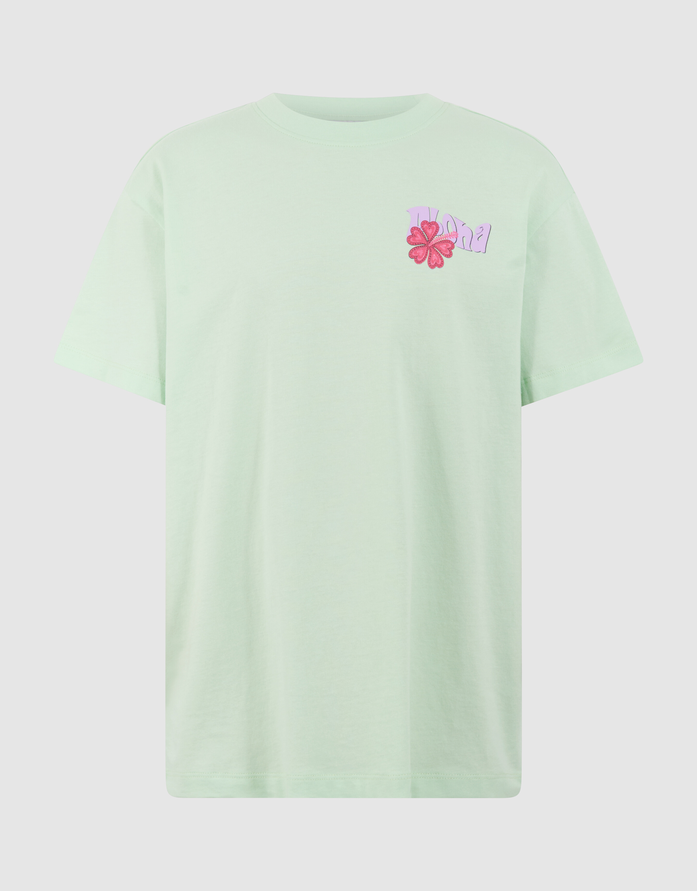 Aloha Artwork T-shirt Lichtgroen SHOEBY GIRLS