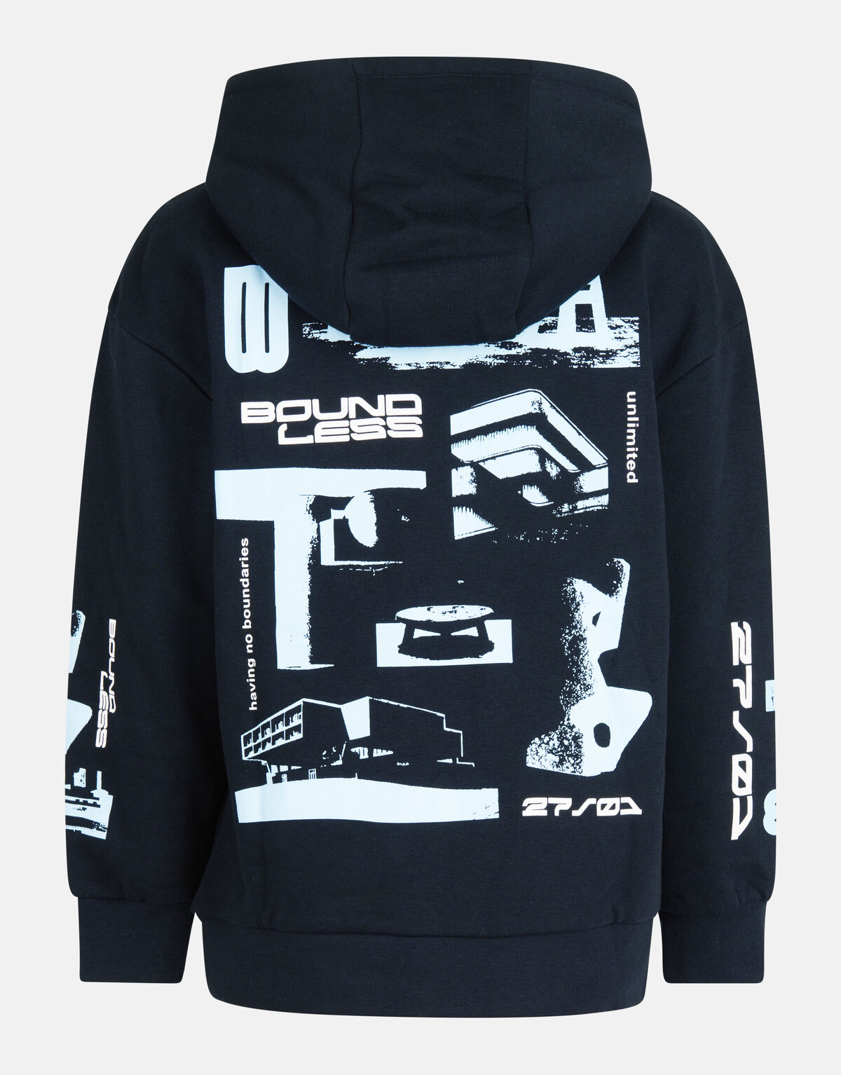Printed Hoodie Zwart SHOEBY BOYS