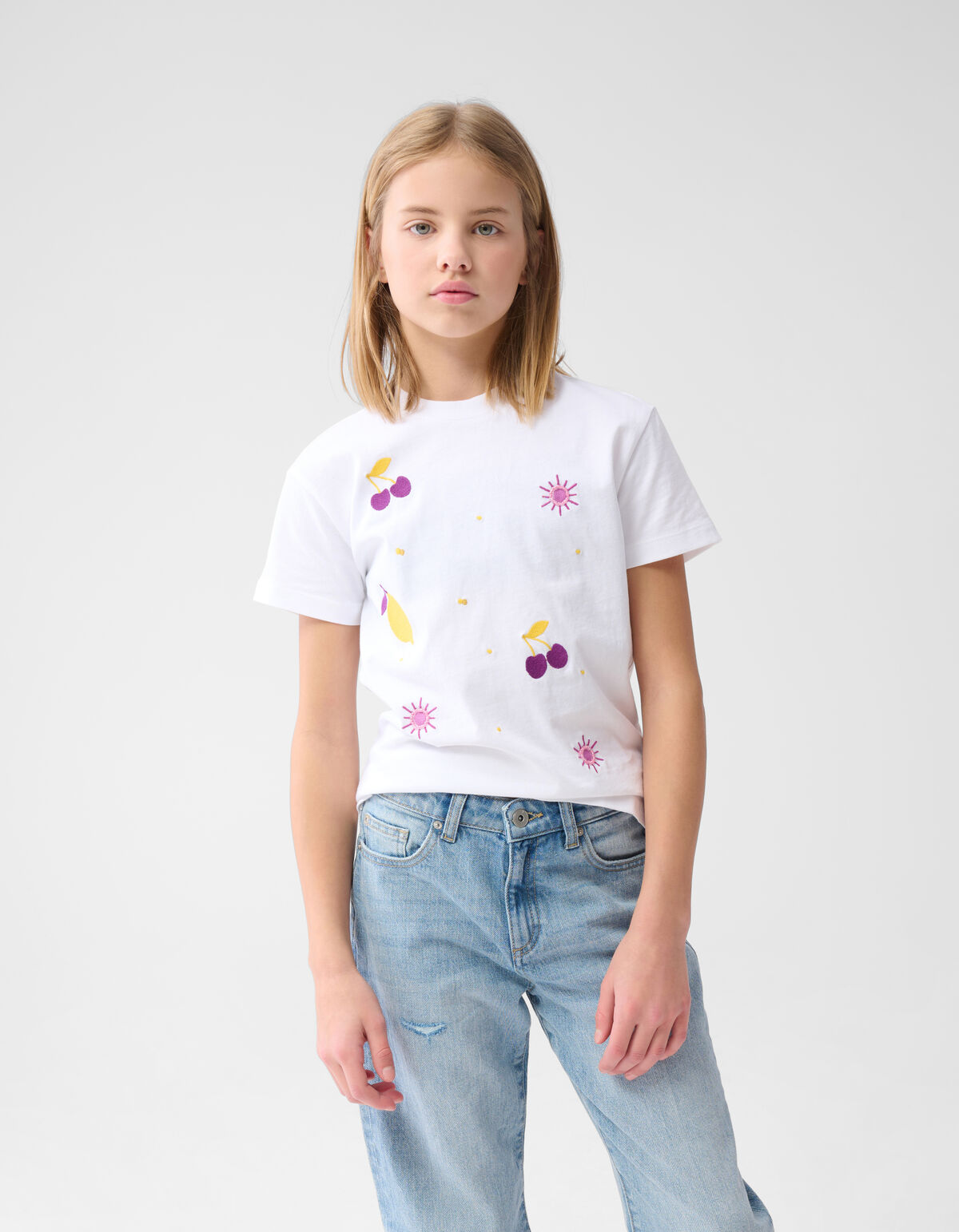 Fruit T-shirt Wit SHOEBY GIRLS