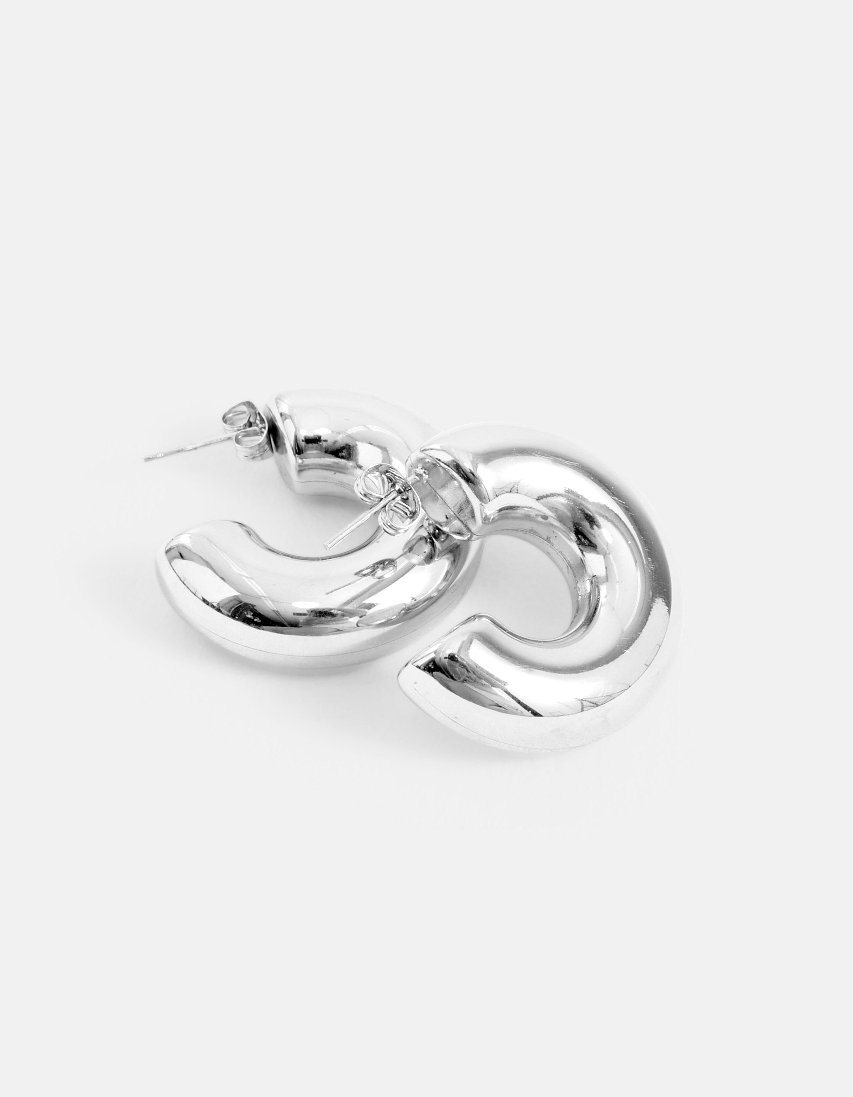 Bulky Hoop Oorbellen Zilver SHOEBY ACCESSOIRES