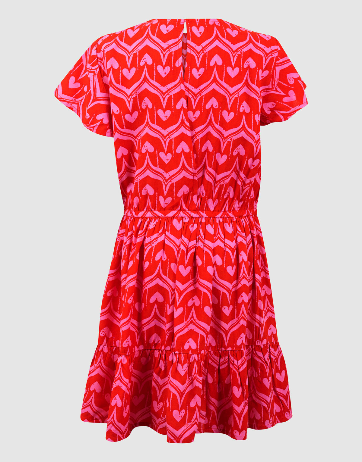Heart Print Mini Jurk Roze SHOEBY GIRLS