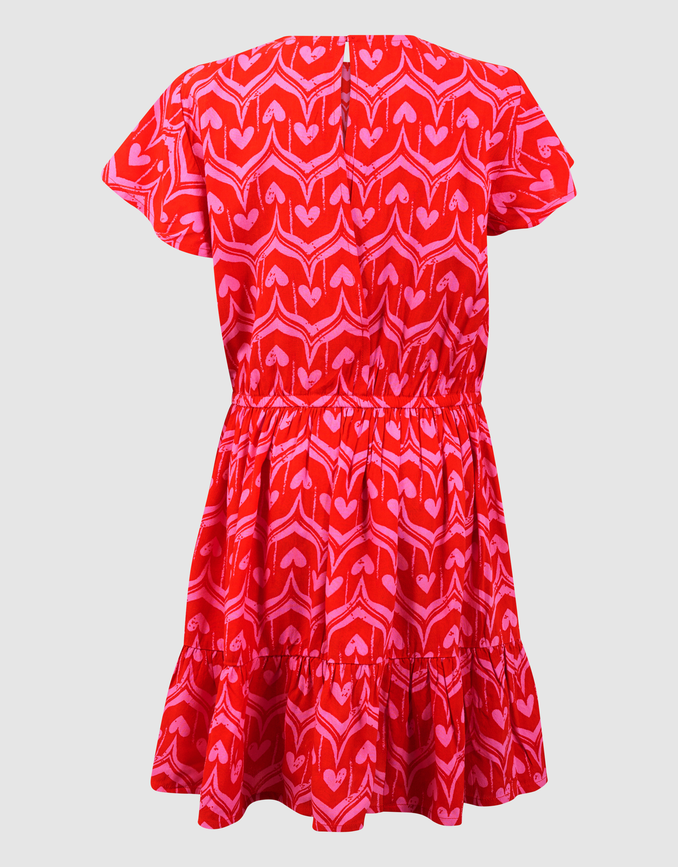 Heart Print Mini Jurk Roze SHOEBY GIRLS