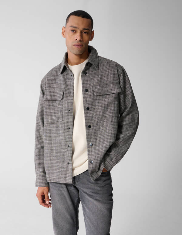 Geruit Overshirt Grijs SHOEBY MEN