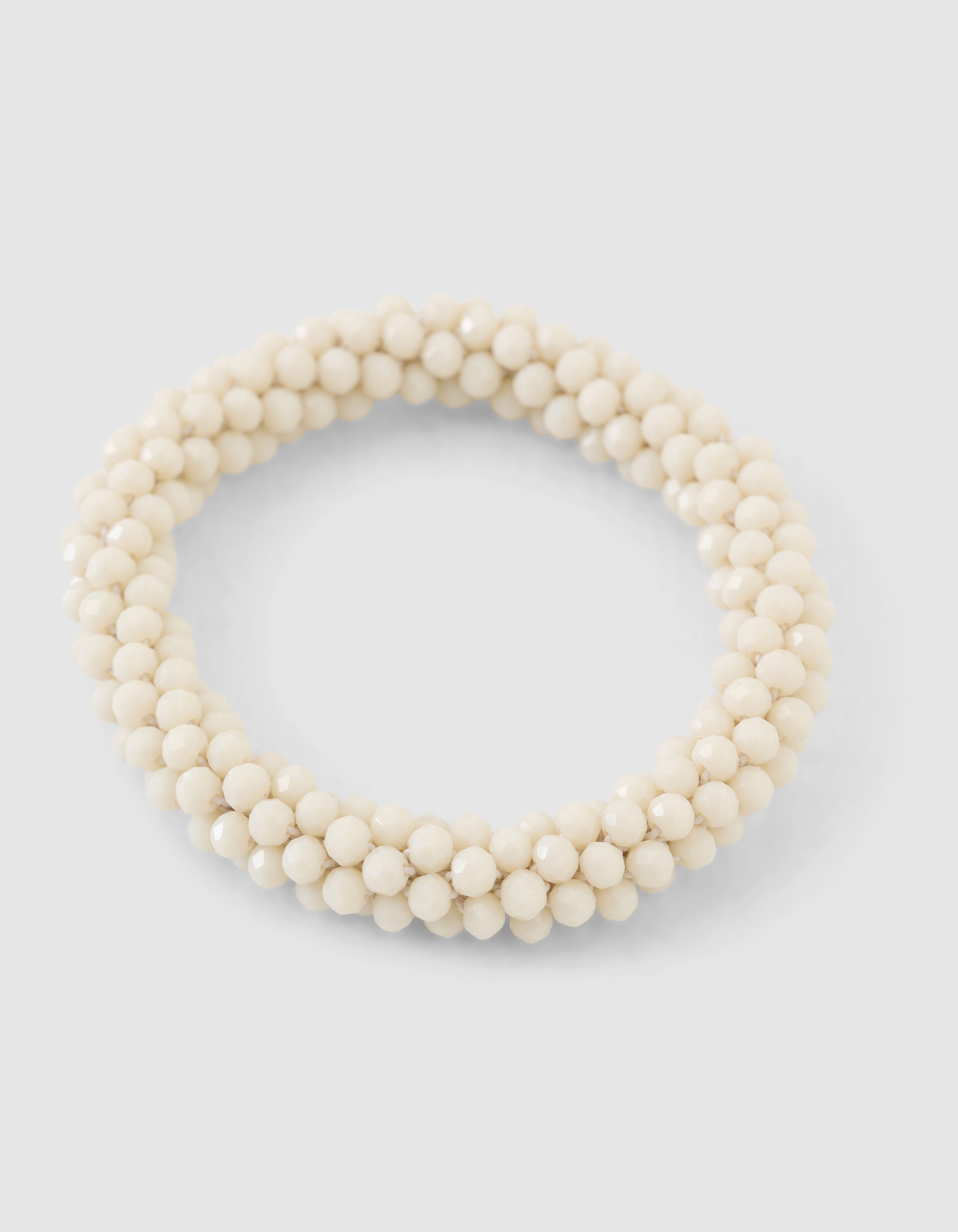 Beaded Haarelastiek Gebroken Wit SHOEBY ACCESSOIRES