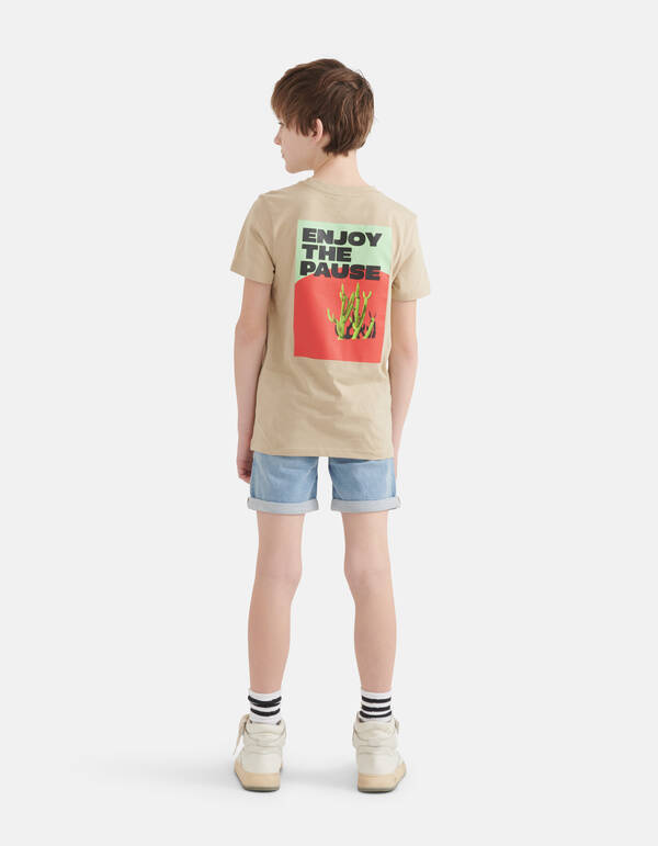 Artwork T-shirt Beige SHOEBY BOYS