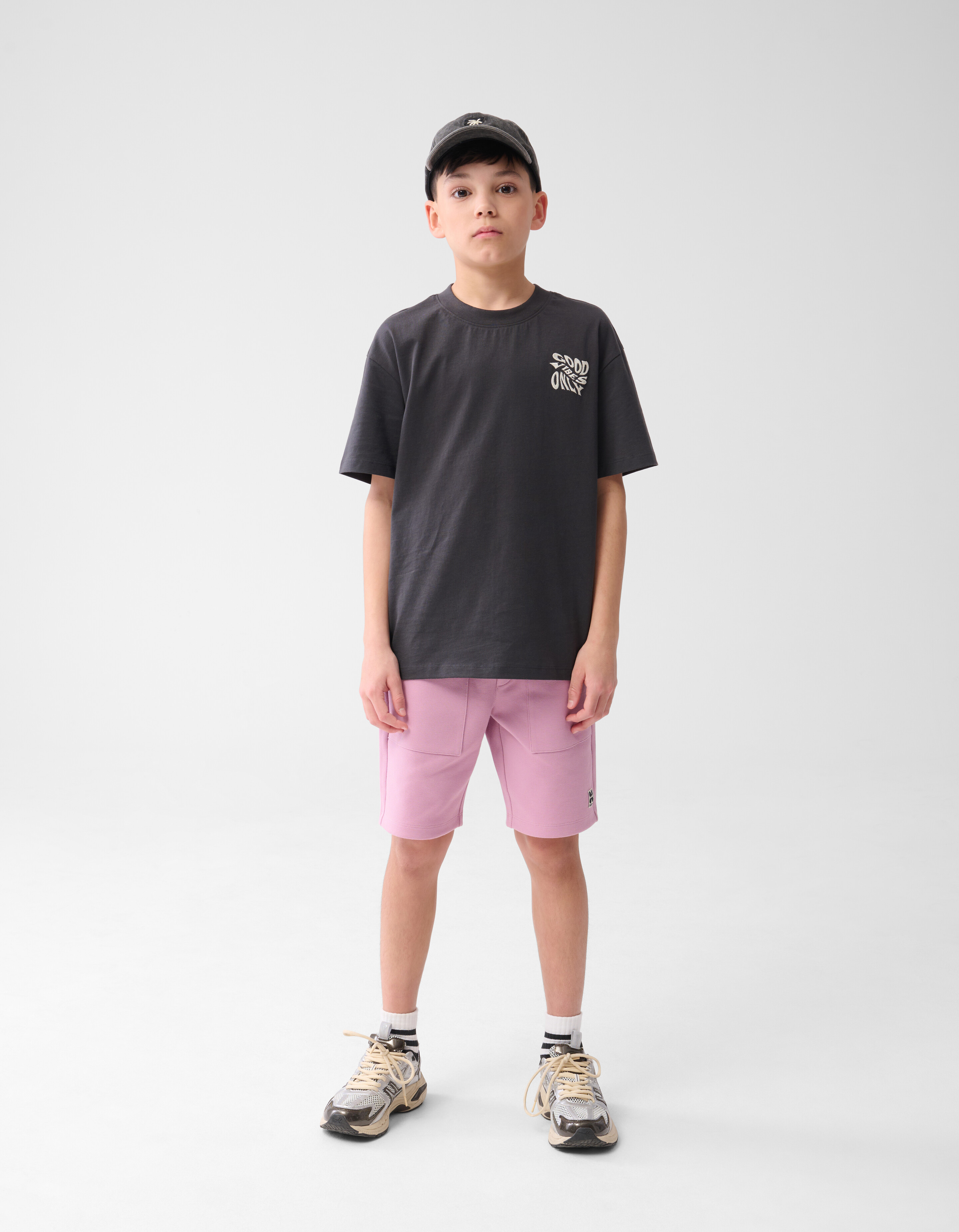 Artwork T-shirt Donkergrijs SHOEBY BOYS