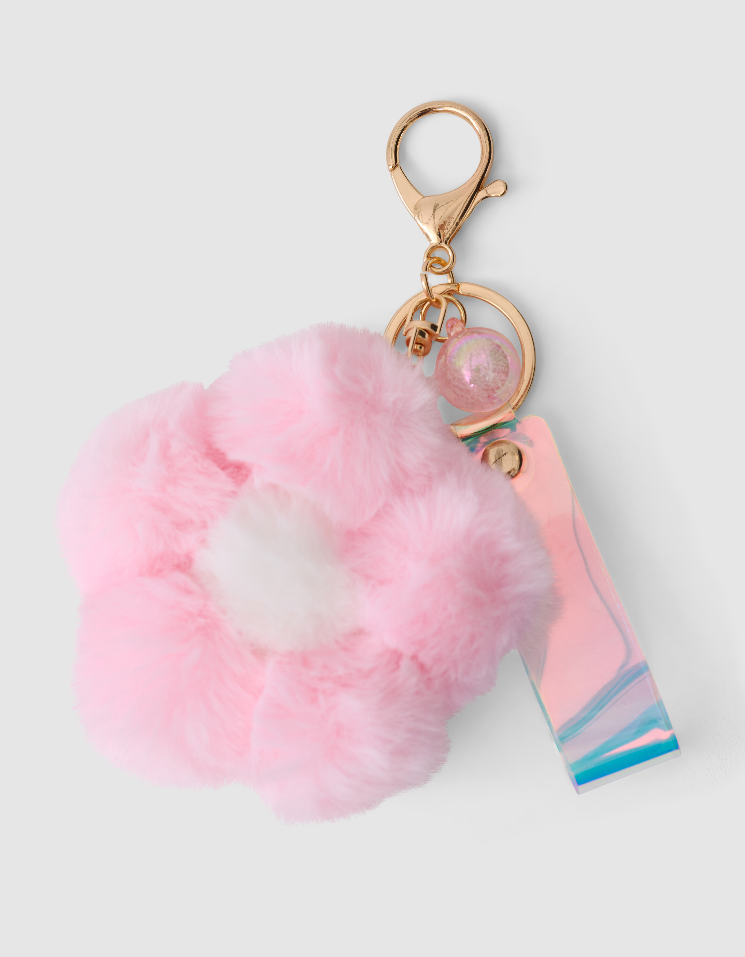 Bloem Fur Sleutelhanger Lichtroze SHOEBY ACCESSOIRES